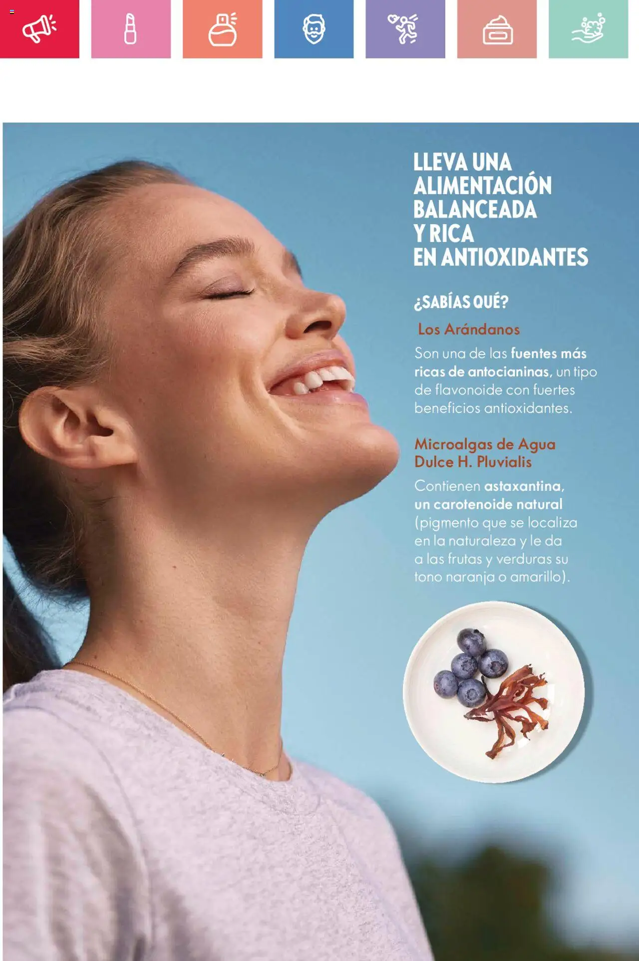 Oriflame revista - valida desde el 02.08.2025 | Página: 34 | Productos: Agua, Arándanos