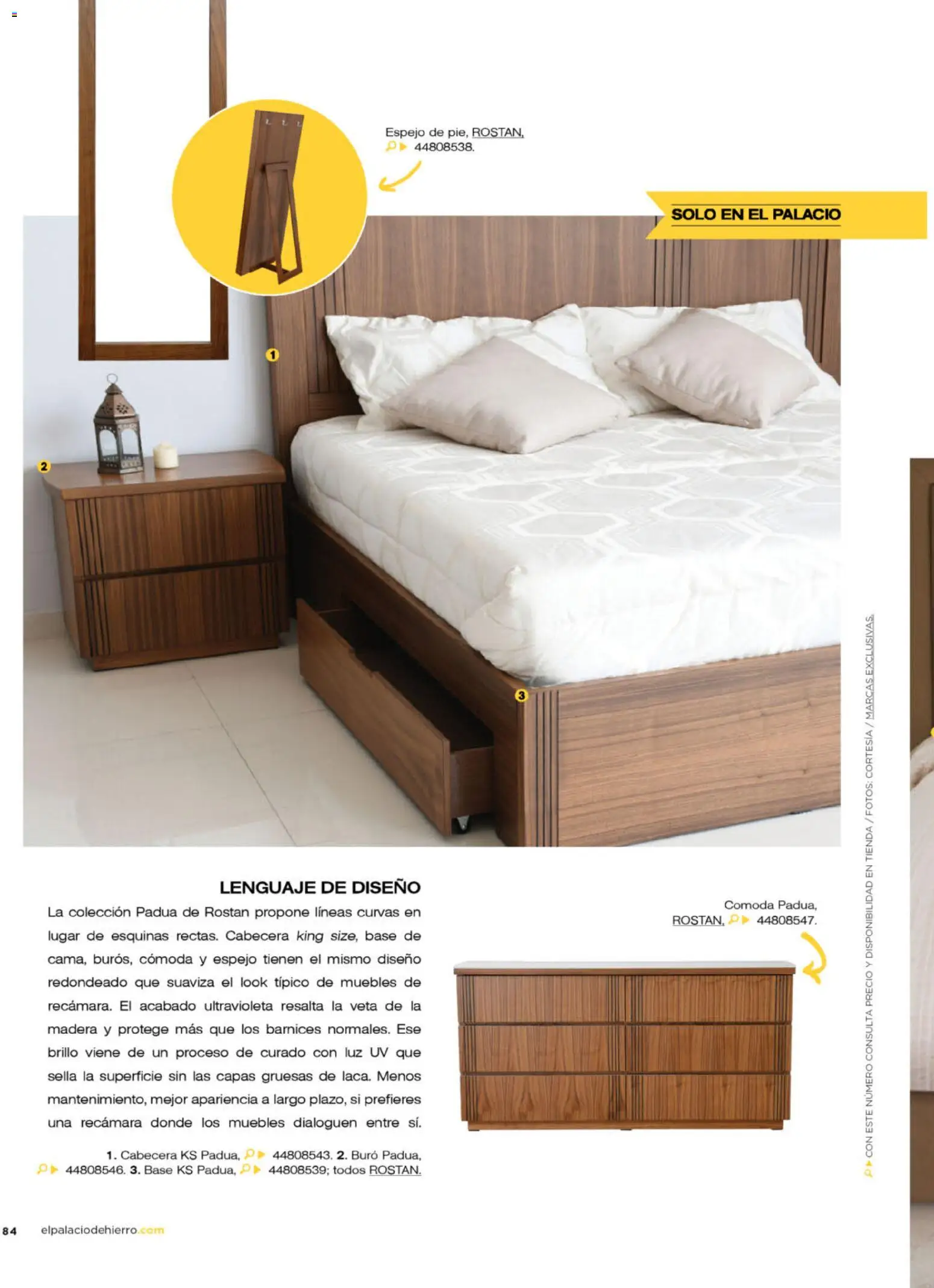 Nuevas ofertas de Palacio De Hierro válidas en toda la República Mexicana desde el 01.03.2026. ¡Encuentra las mejores ofertas en Palacio De Hierro catálogo! | Página: 86 | Productos: Brillo, Cabecera, Buró, Espejo