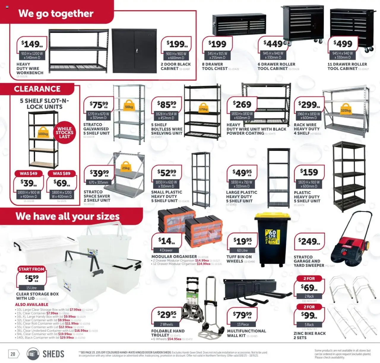 Stratco catalogue - valid from 08.08.2025 | Page: 20 | Products: Cabinet, Door, Drawer, Trolley