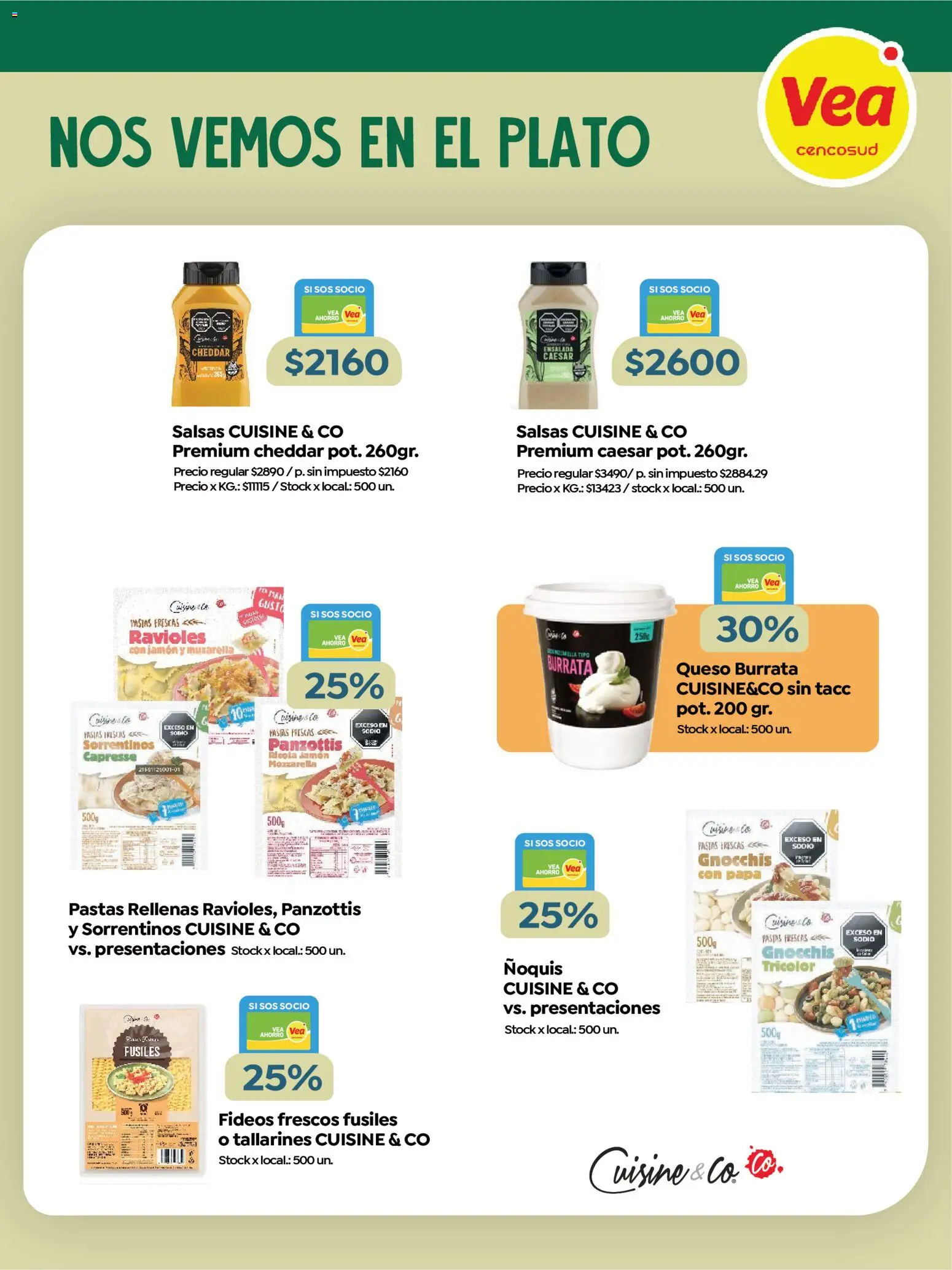 Vea - Especial Marcas Propias │ válido desde el 23.10.2025 | Página: 6 | Productos: Papa, Queso, Jamón, Ravioles