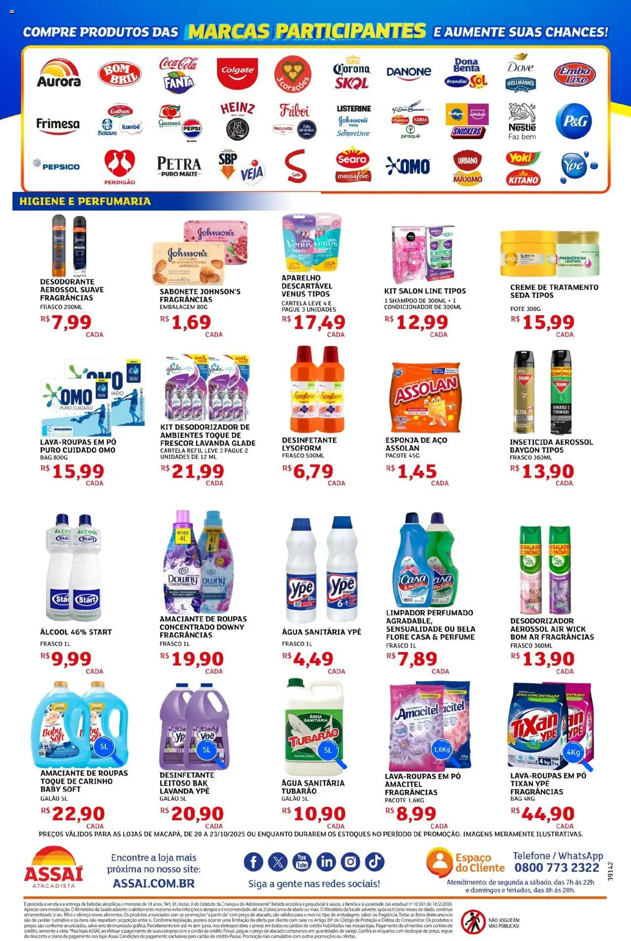 Assaí Atacadista Folheto - válido de 20.10.2025 | Página: 4 | Produtos: Perfume, Pó, Esponja, Roupas