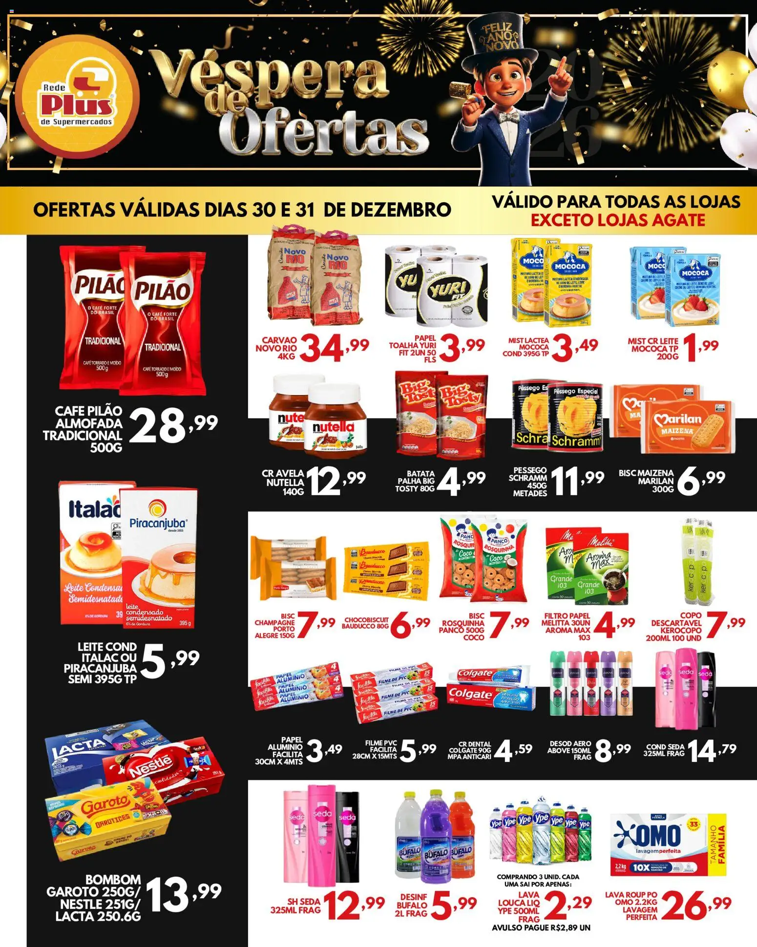 Rede Plus Supermercados Folheto - válido de 30.12.2025 | Página: 3 | Produtos: Pêssego, Pó, Creme, Rosquinha