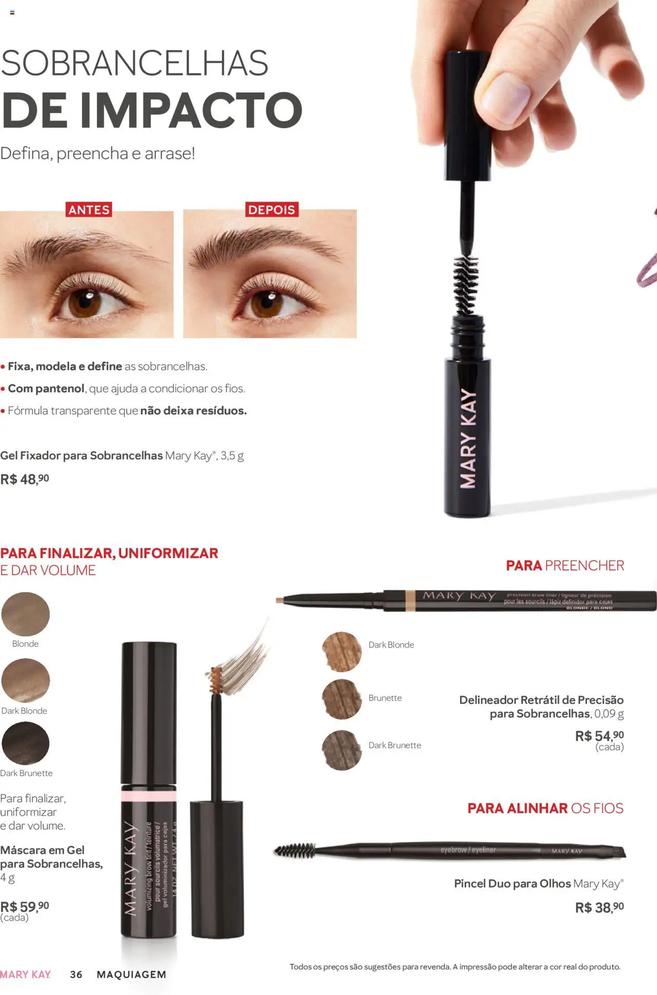 Mary Kay Folheto - válido de 01.07.2025 | Página: 36 | Produtos: Maquiagem, Pincel, Delineador, Fixador