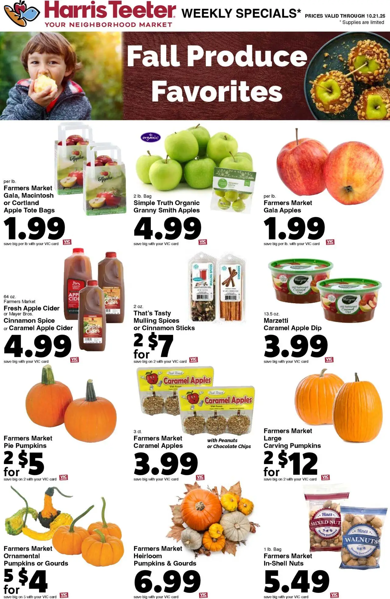 Harris Teeter Weekly Ad - valid from 15.10.2025 | Page: 12 | Products: Cider, Chips, Nuts, Bag