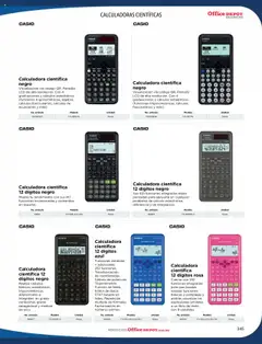 Vista previa de Office Depot catálogo 2025, nuevo folleto de la tienda, válido en México a partir del 09.01.2025 | Página: 347 | Productos: Calculadora