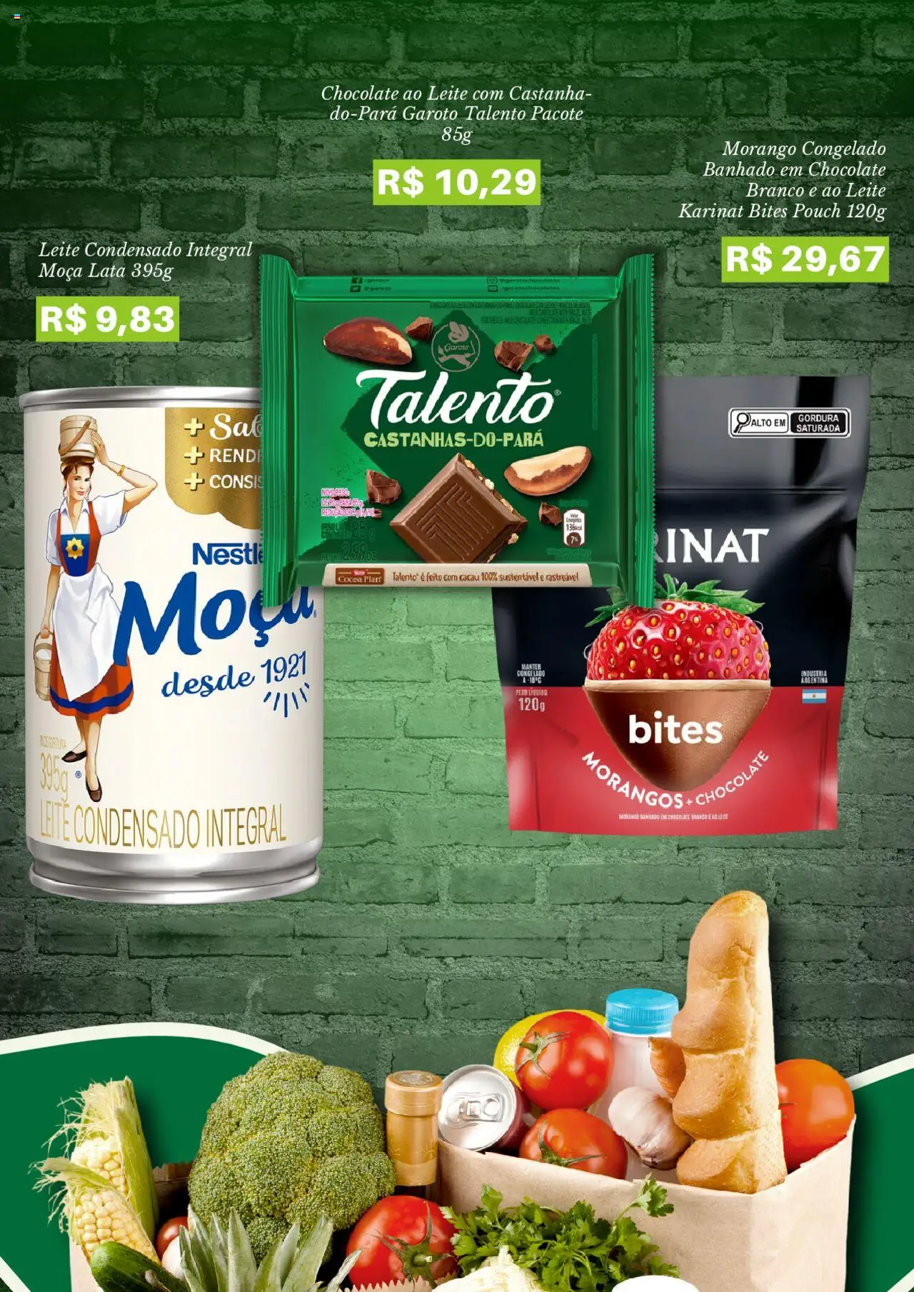 Pão de Açúcar Folheto - válido de 06.10.2025 | Página: 3 | Produtos: Leite, Chocolate, Morangos, Leite condensado