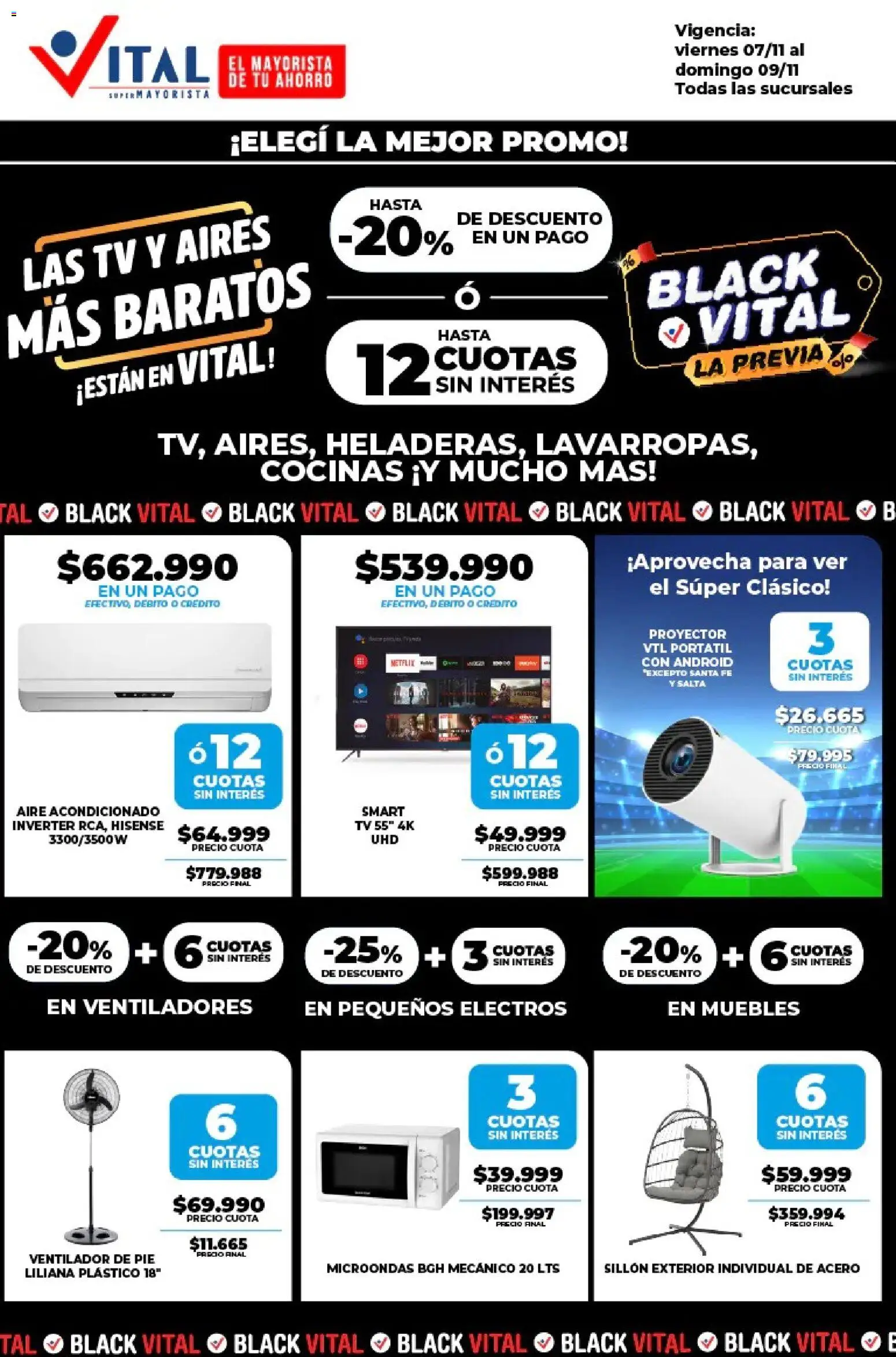 Vital - Black Vital │ válido desde el 07.11.2025 | Página: 3 | Productos: Aire acondicionado, Ventilador, Individual, Microondas