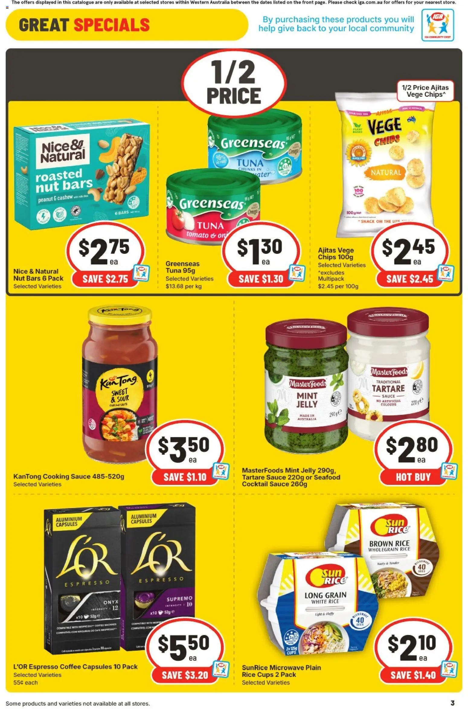 IGA catalogue - valid from 11.03.2026 | Page: 3 | Products: Cups, Plant, Rice, Sauce