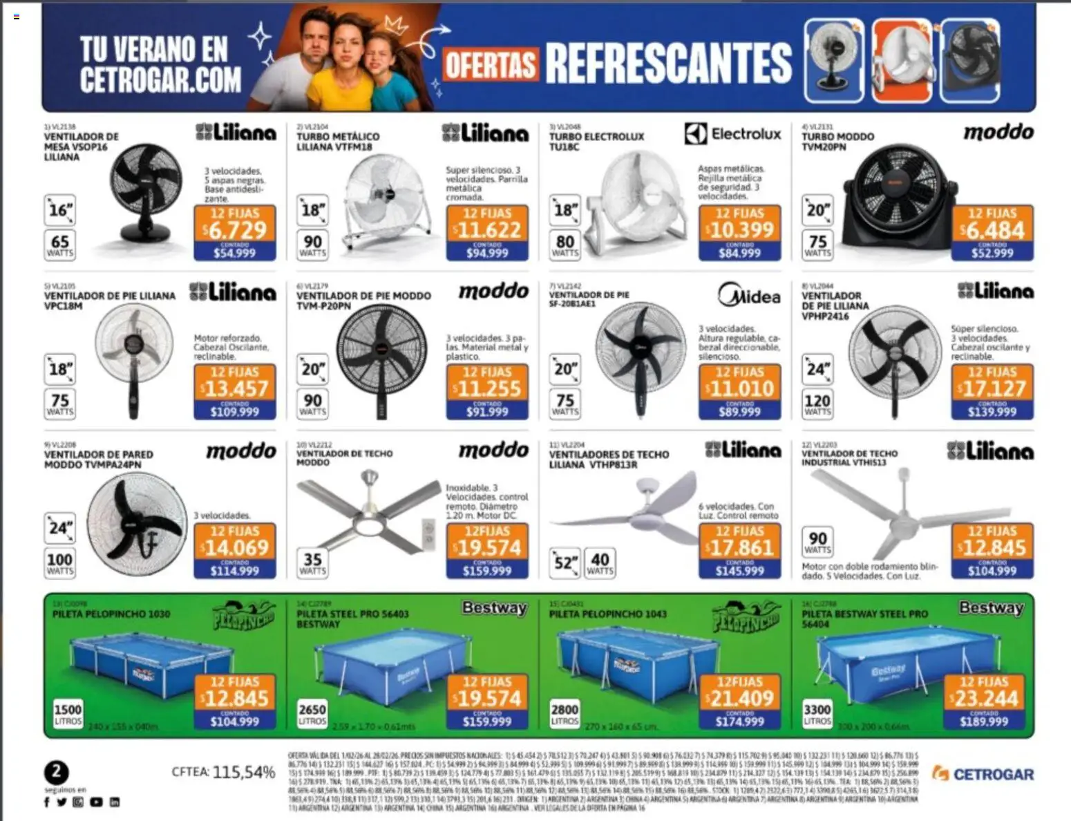 Cetrogar catálogo │ válido desde el 01.02.2026 | Página: 2 | Productos: Parrilla, Mesa, Pileta, Control remoto