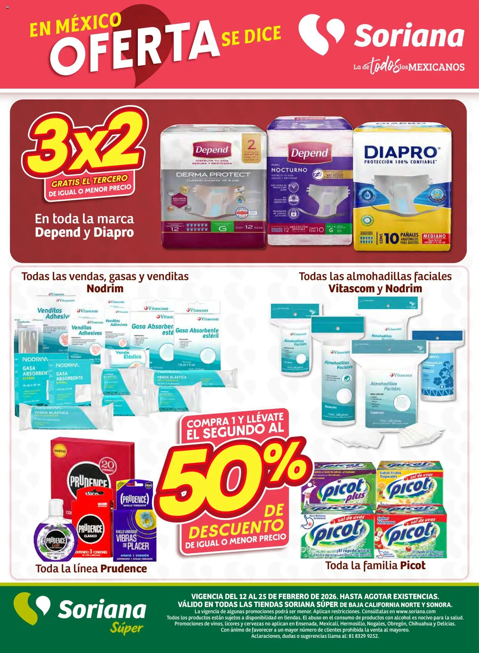 Nuevas ofertas de Soriana válidas en toda la República Mexicana desde el 12.02.2026. ¡Encuentra las mejores ofertas en Soriana - Preciazazaso Súper: Frontera BCN, Son! | Página: 38 | Productos: Sal, Manzana, Pañales, Anillo