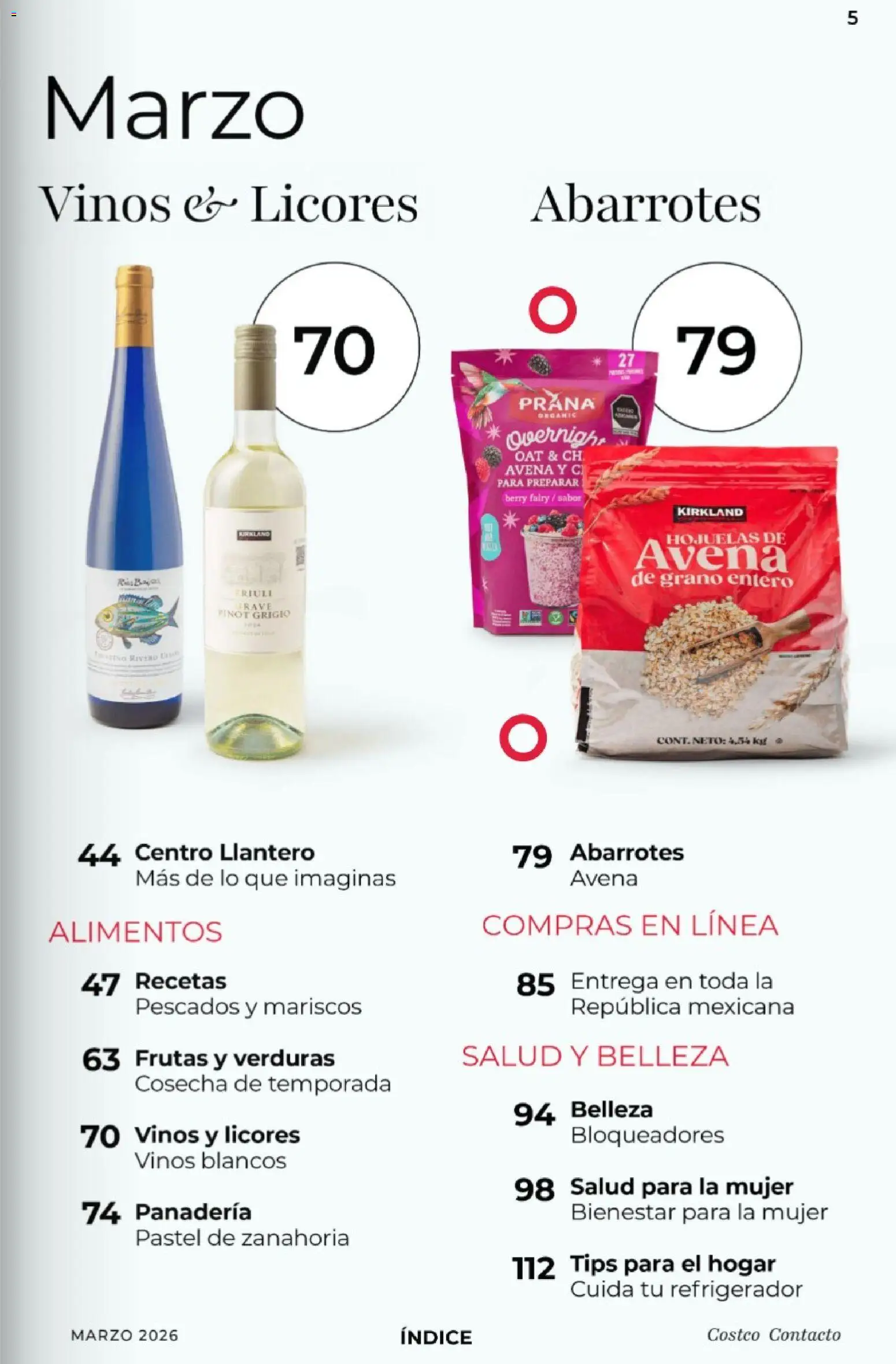 Nuevas ofertas de Costco válidas en toda la República Mexicana desde el 01.03.2026. ¡Encuentra las mejores ofertas en Costco Revista de marzo! | Página: 5 | Productos: Avena, Pastel, Hojuelas, Zanahoria