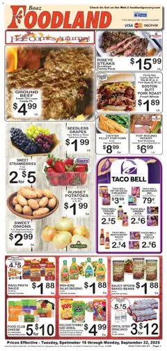 Preview of Foodland weekly ads valid from 16.09.2025