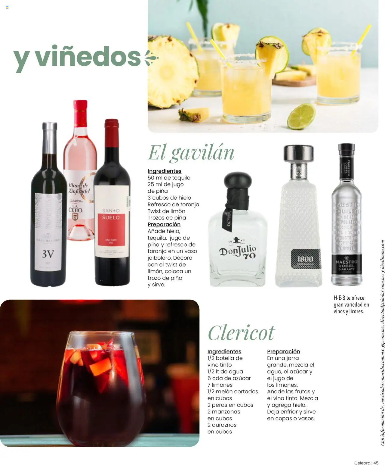 Nuevas ofertas de H-E-B válidas en toda la República Mexicana desde el 11.09.2025. ¡Encuentra las mejores ofertas en H-E-B - Revista Septiembre! | Página: 45 | Productos: Refresco, Manzanas, Piña, Vino