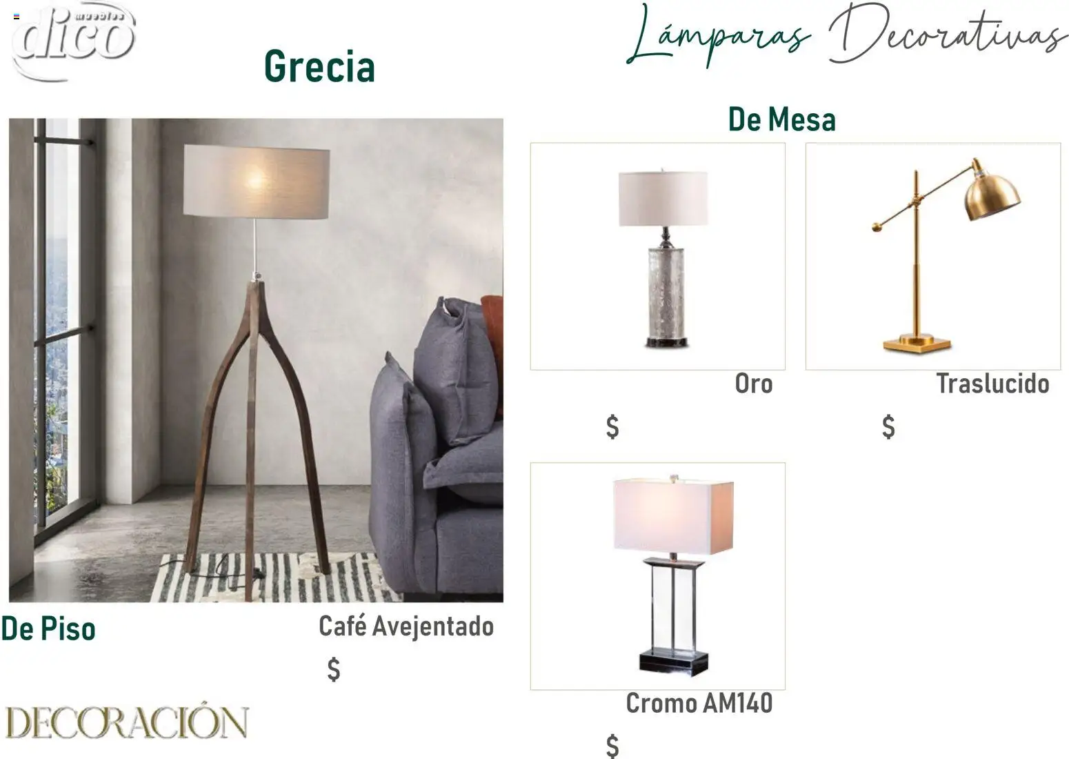 Nuevas ofertas de Muebles Dico válidas en toda la República Mexicana desde el 09.12.2025. ¡Encuentra las mejores ofertas en Muebles Dico catálogo Decoración! | Página: 49 | Productos: Café, Mesa
