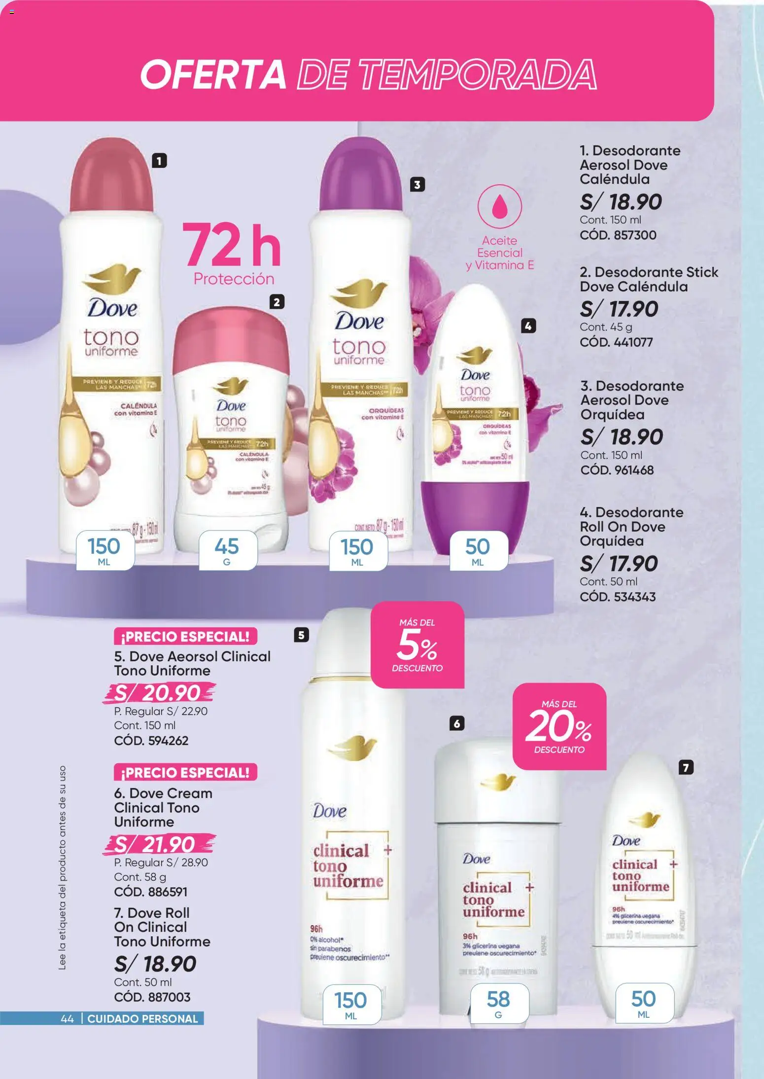 Catálogo Azzorti válido desde 09.03.2026 | Página: 44 | Productos: Desodorante, Aceite