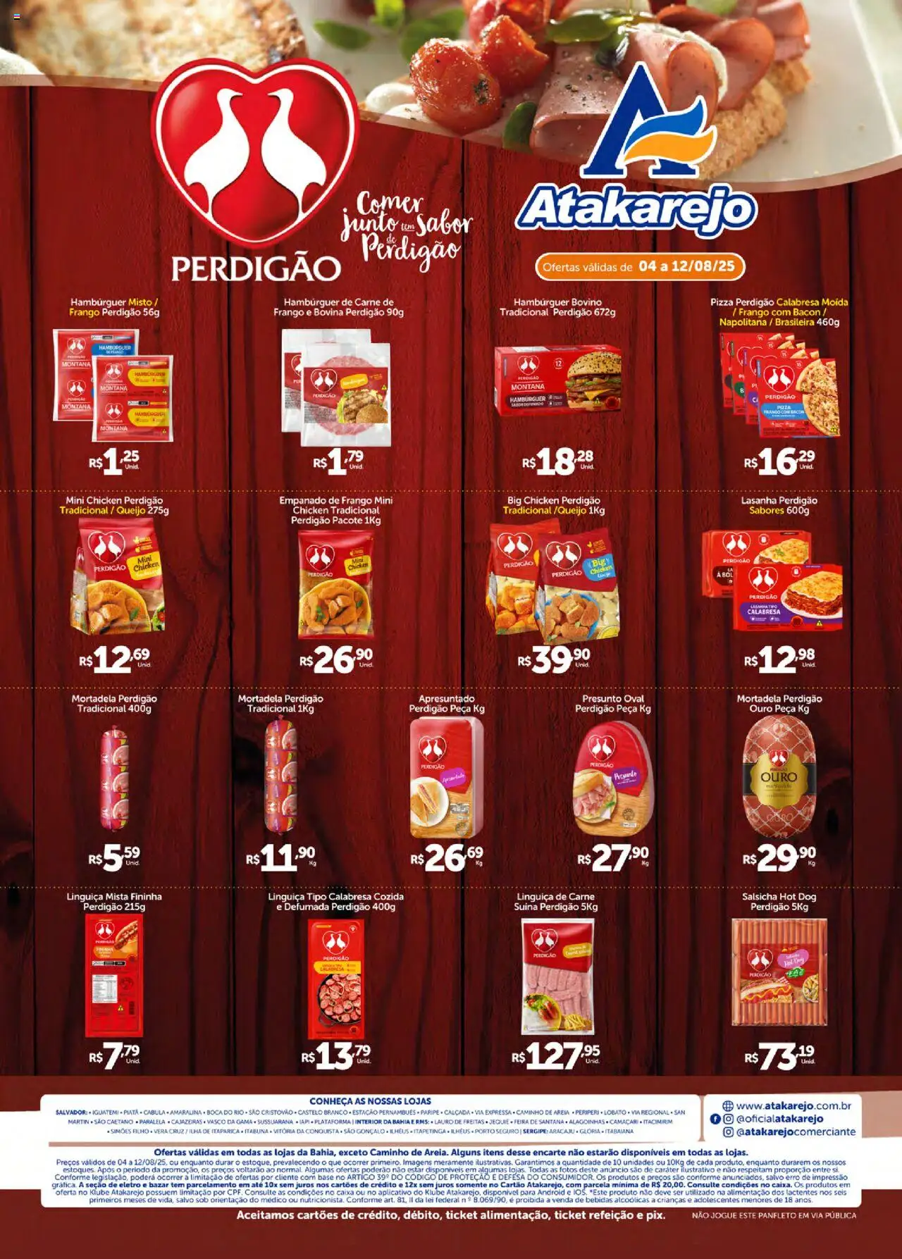 Atakarejo Folheto - válido de 04.08.2025 | Página: 2 | Produtos: Queijo, Pizza, Carne, Lasanha