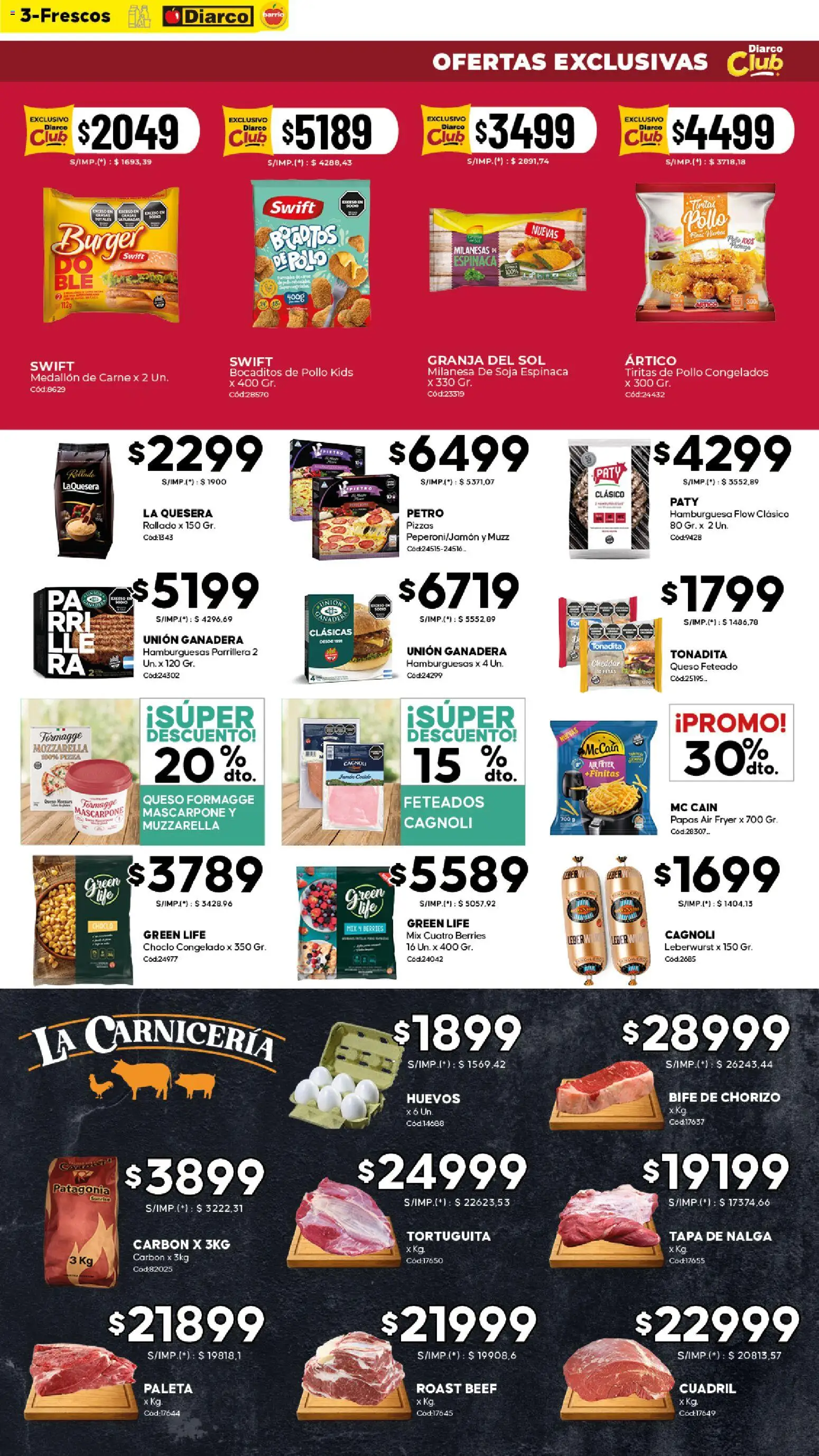 Diarco - Ofertas Diarco Barrio │ válido desde el 27.04.2026 | Página: 3 | Productos: Choclo, Milanesa, Muzzarella, Paleta