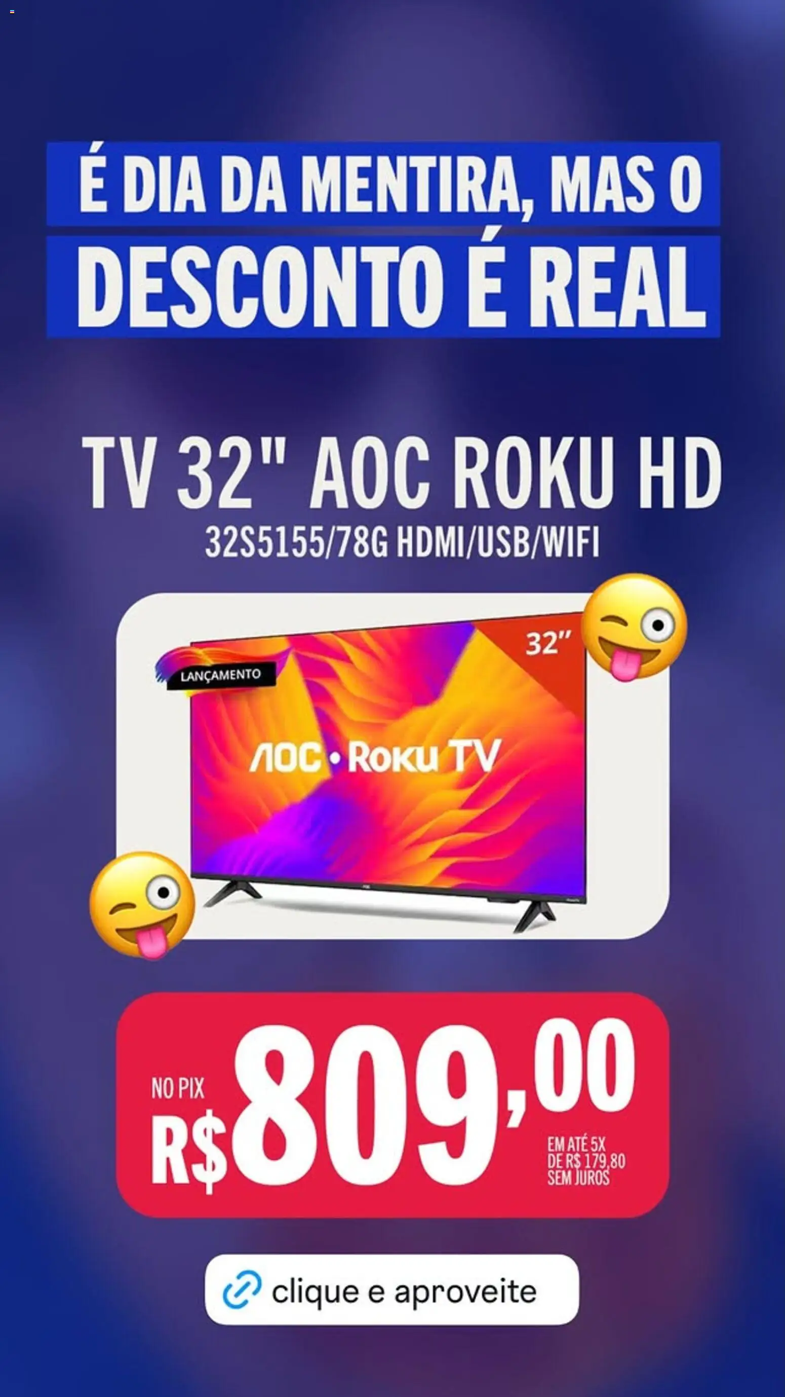 Casas Bahia Folheto - válido de 03.04.2026 | Página: 6 | Produtos: Tv