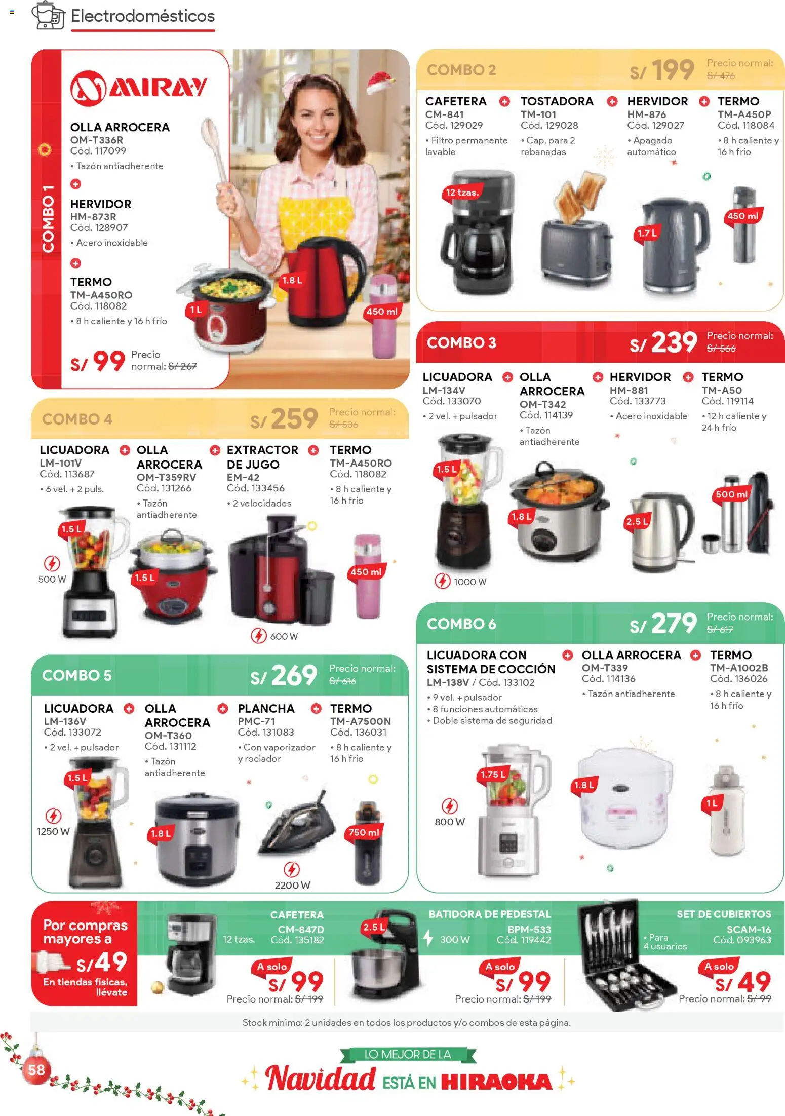 Catálogo Hiraoka válido desde 06.12.2025 | Página: 58 | Productos: Jugo, Cafetera, Hervidor, Batidora