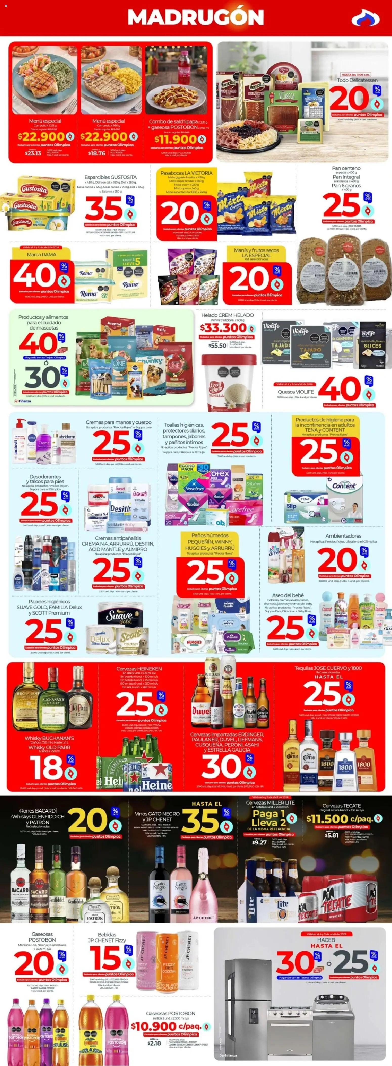 Olímpica revista - valida desde el 04.04.2026 | Página: 3 | Productos: Whisky, Arándanos, Gaseosa, Cocina