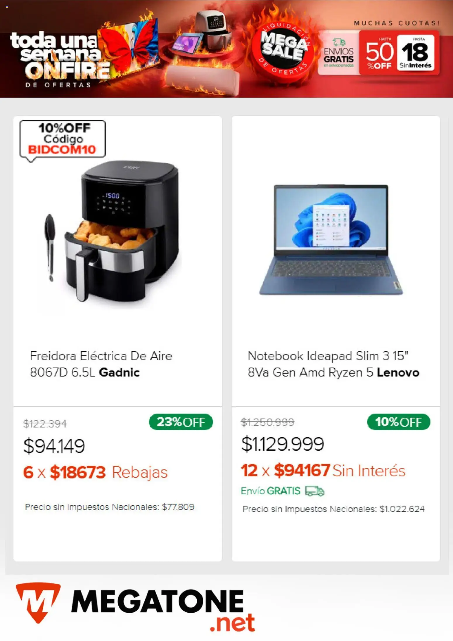 Megatone catálogo │ válido desde el 26.01.2026 | Página: 2 | Productos: Freidora, Notebook