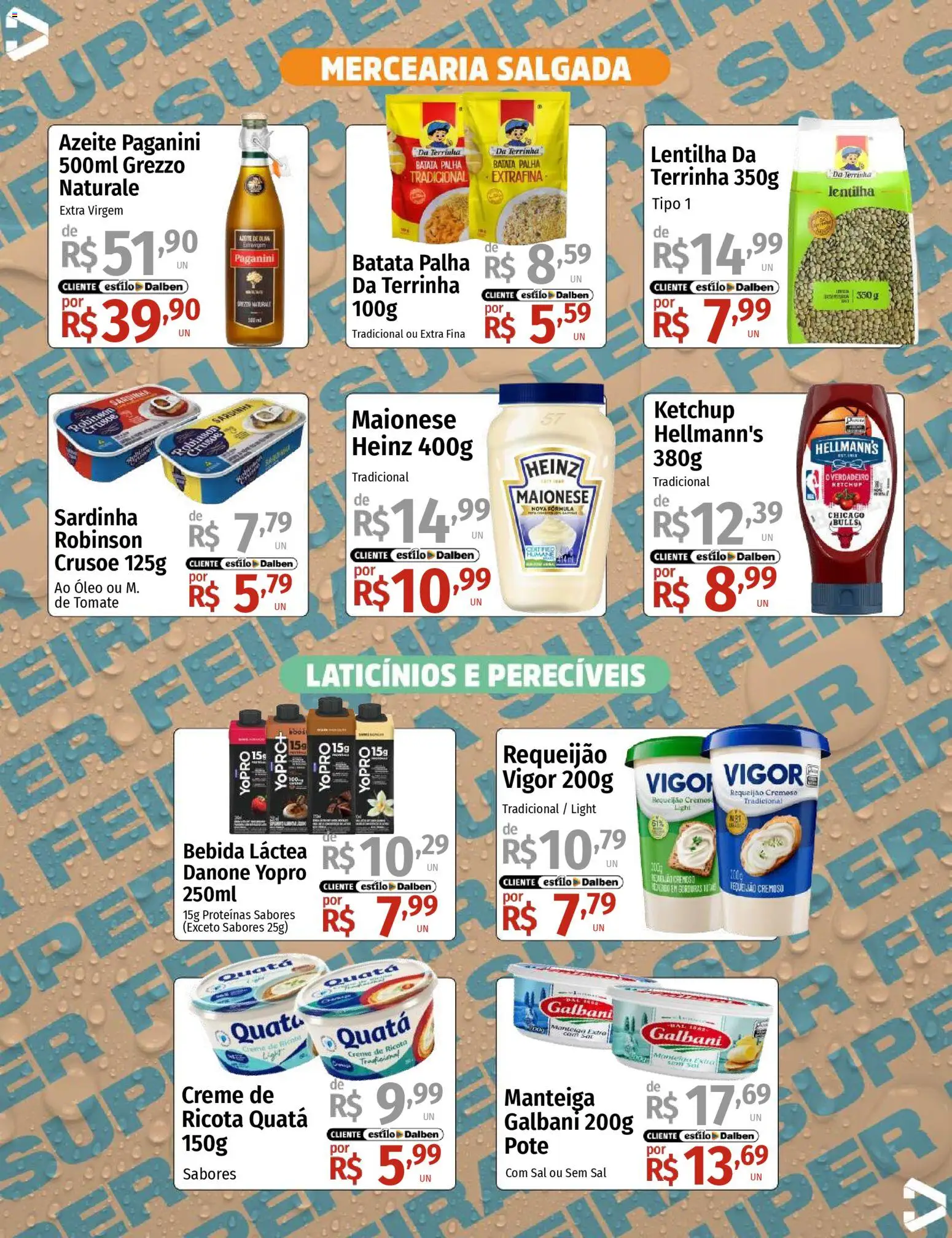 Supermercado Dalben Folheto - válido de 15.12.2025 | Página: 3 | Produtos: Ricota, Creme, Batata palha, Sal