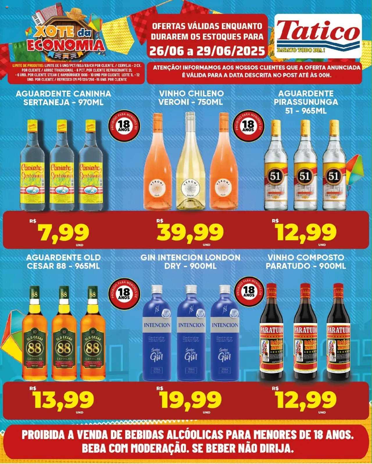 Tatico Folheto - válido de 30.06.2025 | Página: 44 | Produtos: Refresco, Leite, Arroz, Gin