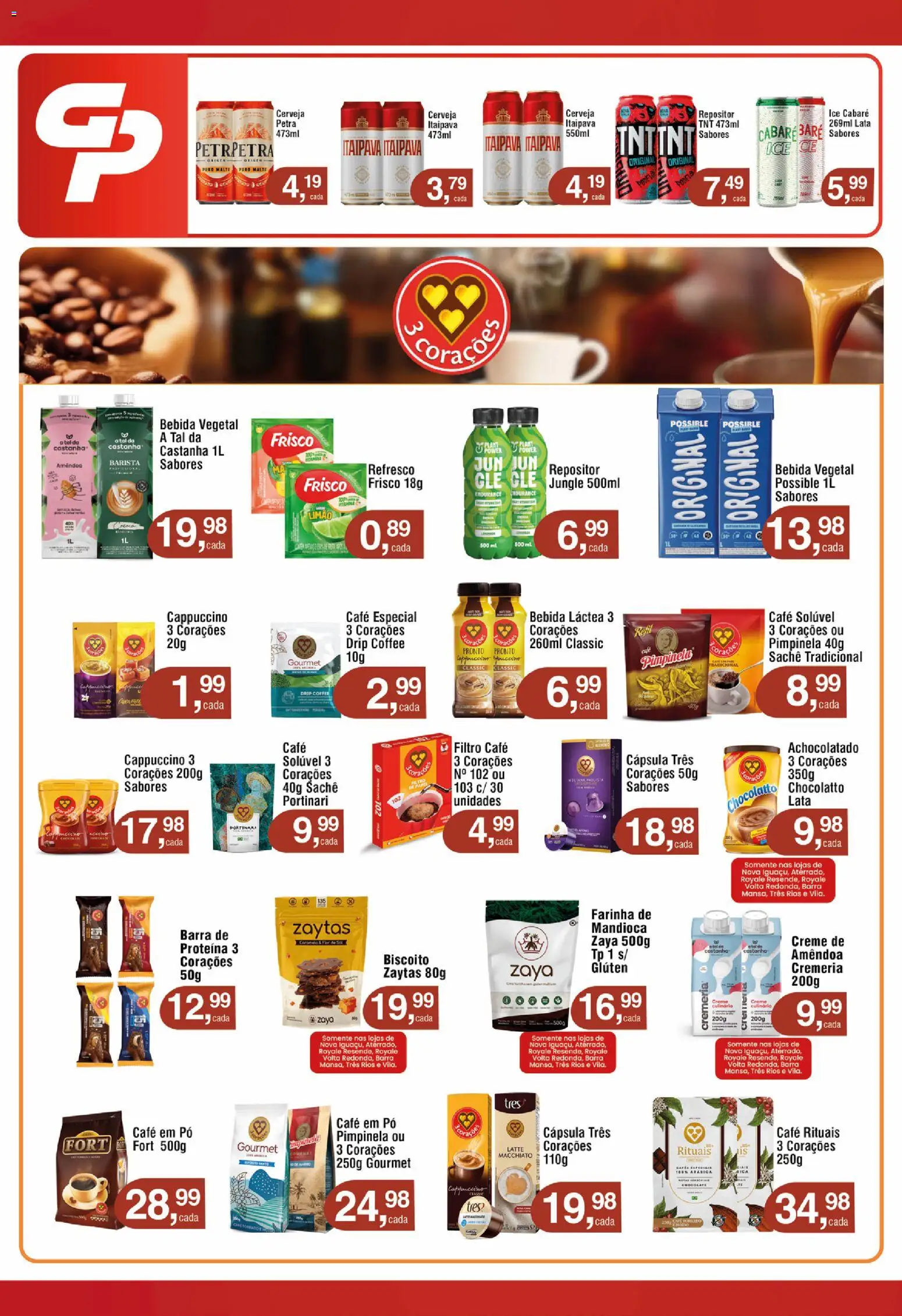 Royal Supermercados Folheto - válido de 06.04.2026 | Página: 10 | Produtos: Mandioca, Pó, Biscoito, Bebida