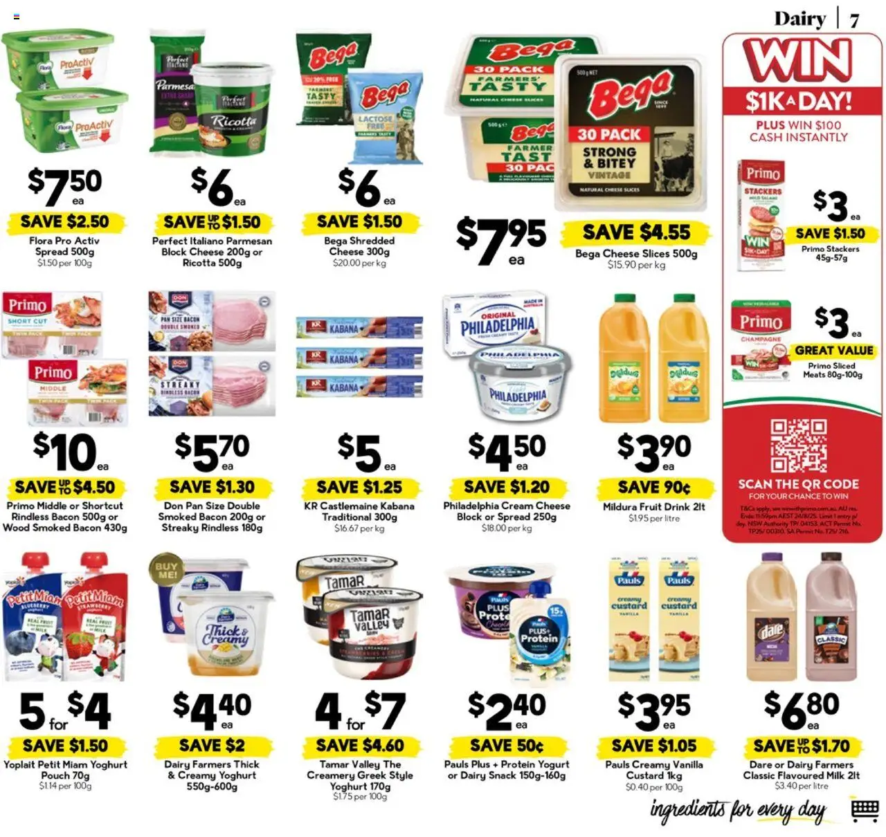 Drakes catalogue - valid from 20.08.2025 | Page: 7 | Products: Bacon, Dairy, Yoghurt, Cream