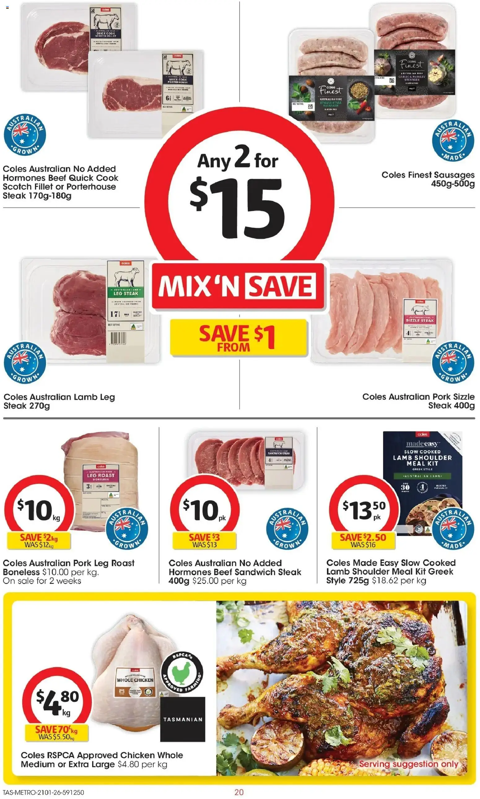 Coles catalogue - valid from 11.02.2026 | Page: 20 | Products: Lamb, Beef, Scotch, Parsley