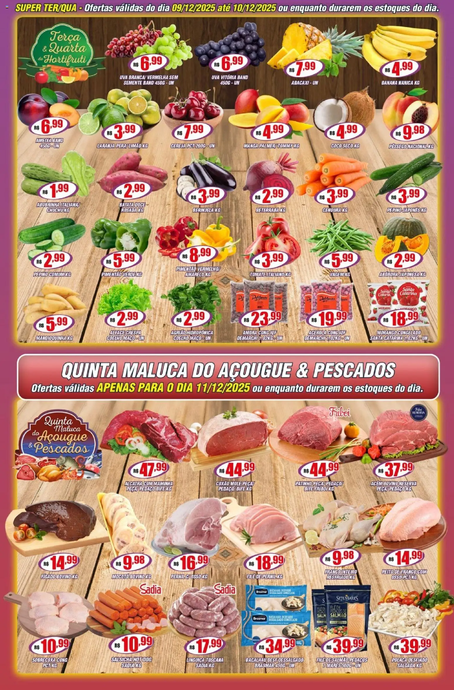 Violeta Supermercados Folheto - válido de 09.12.2025 | Página: 3 | Produtos: Coco, Salmão, Linguiça, Ameixa