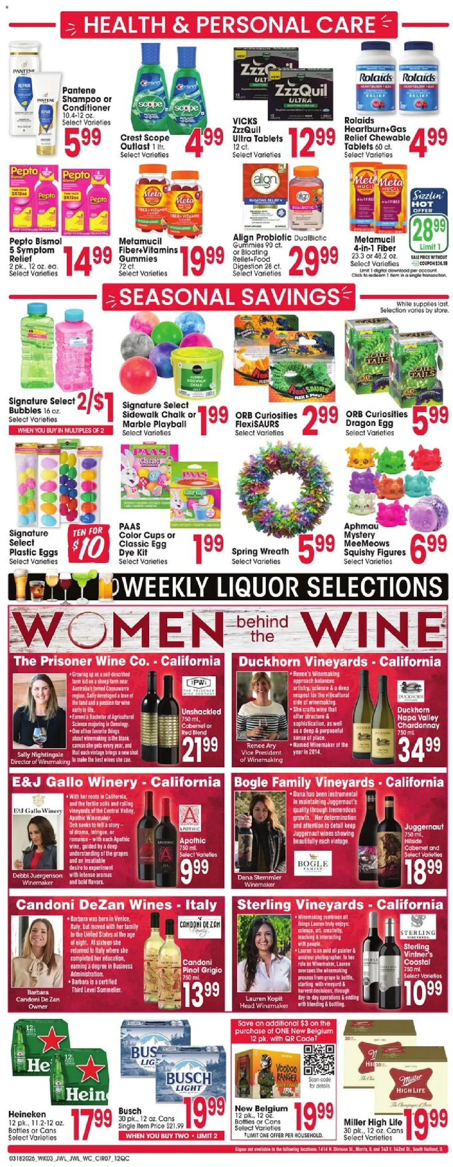 Jewel Osco Weekly Ad - IL - valid from 18.03.2026 | Page: 7 | Products: Shampoo, Conditioner, Eggs, Oil