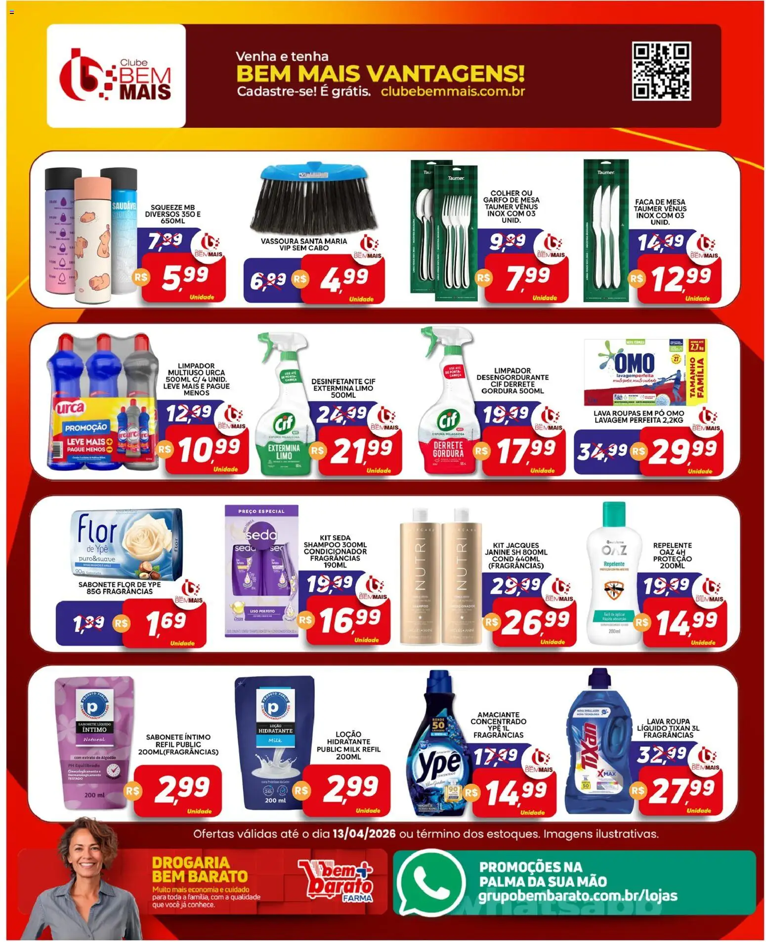 Supermercado Bem Barato Folheto - válido de 07.04.2026 | Página: 5 | Produtos: Mesa, Sabonete, Amaciante, Sabonete líquido