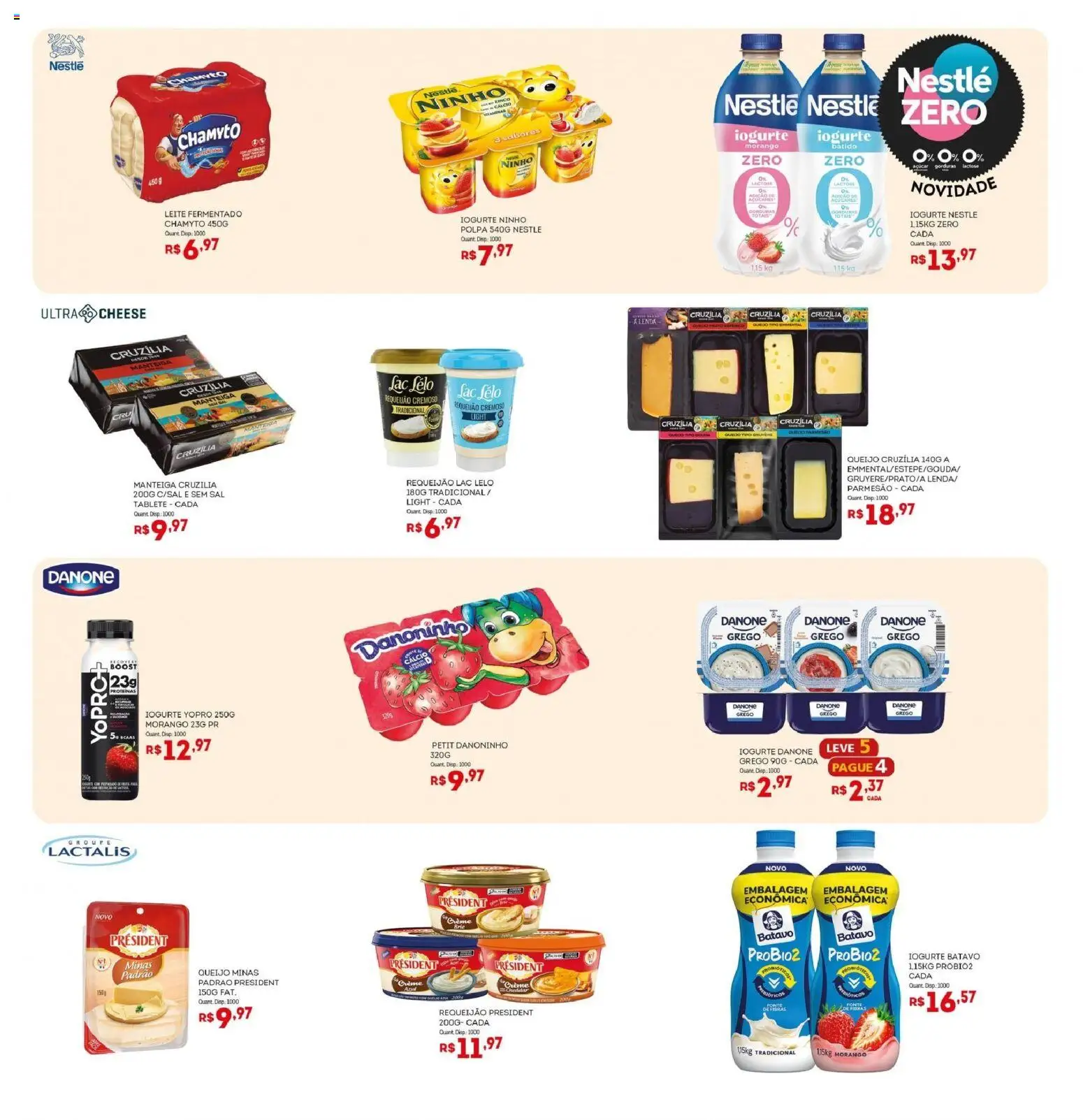 Bistek Supermercados Folheto - válido de 25.02.2026 | Página: 14 | Produtos: Leite, Iogurte, Requeijão, Leite fermentado