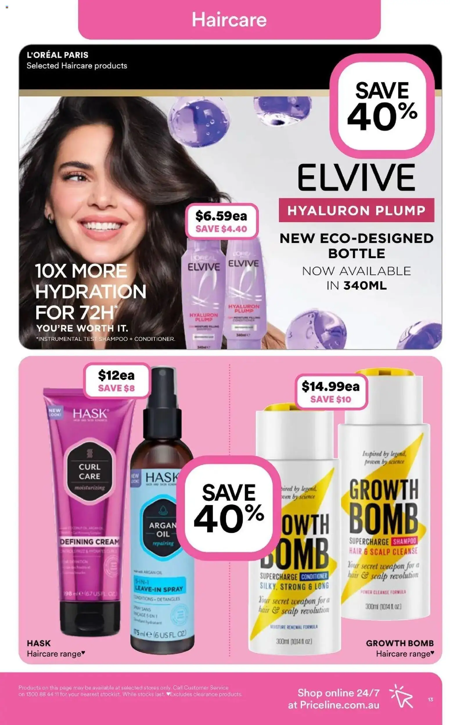 Priceline Pharmacy catalogue - valid from 08.04.2026 | Page: 13 | Products: Shampoo, Conditioner, Cream