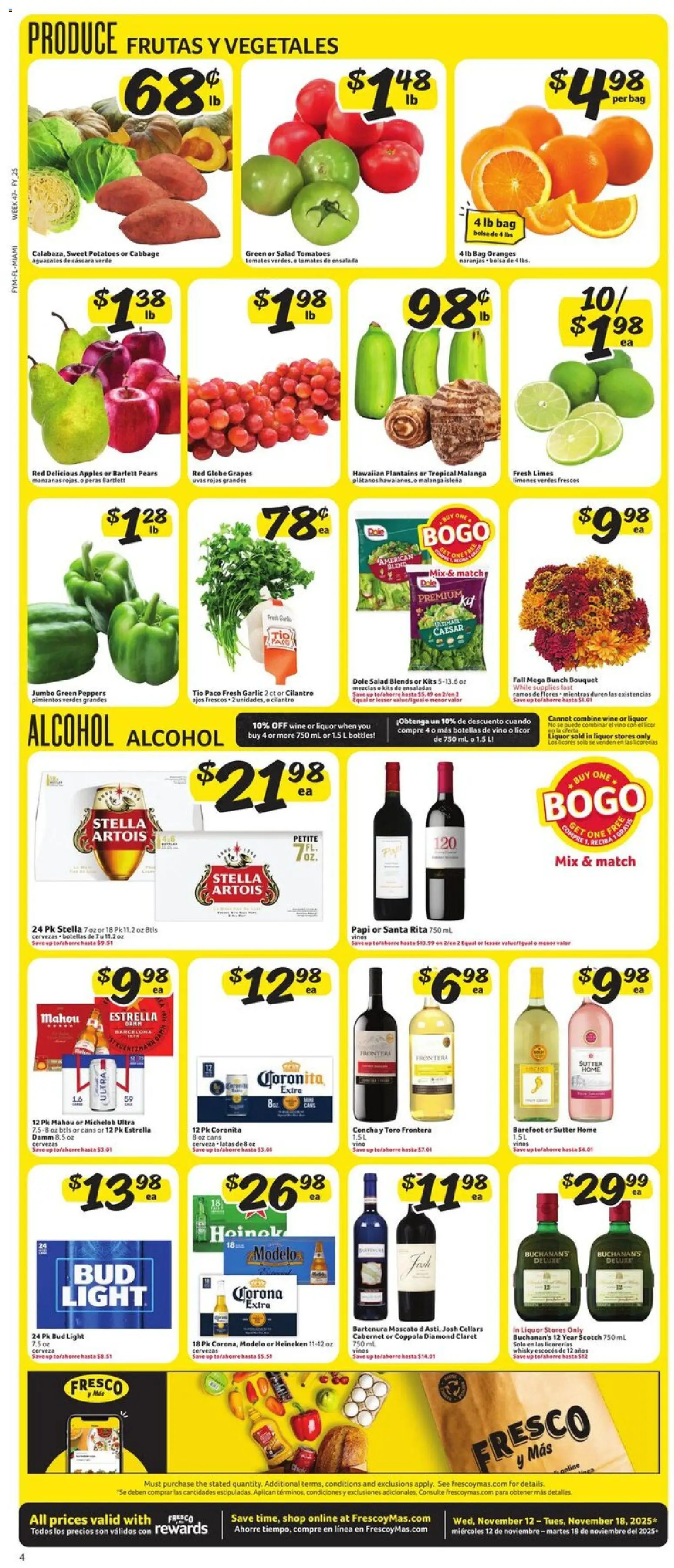 Fresco y Más Weekly Ad - valid from 12.11.2025 | Page: 5 | Products: Peppers, Oranges, Potatoes, Garlic
