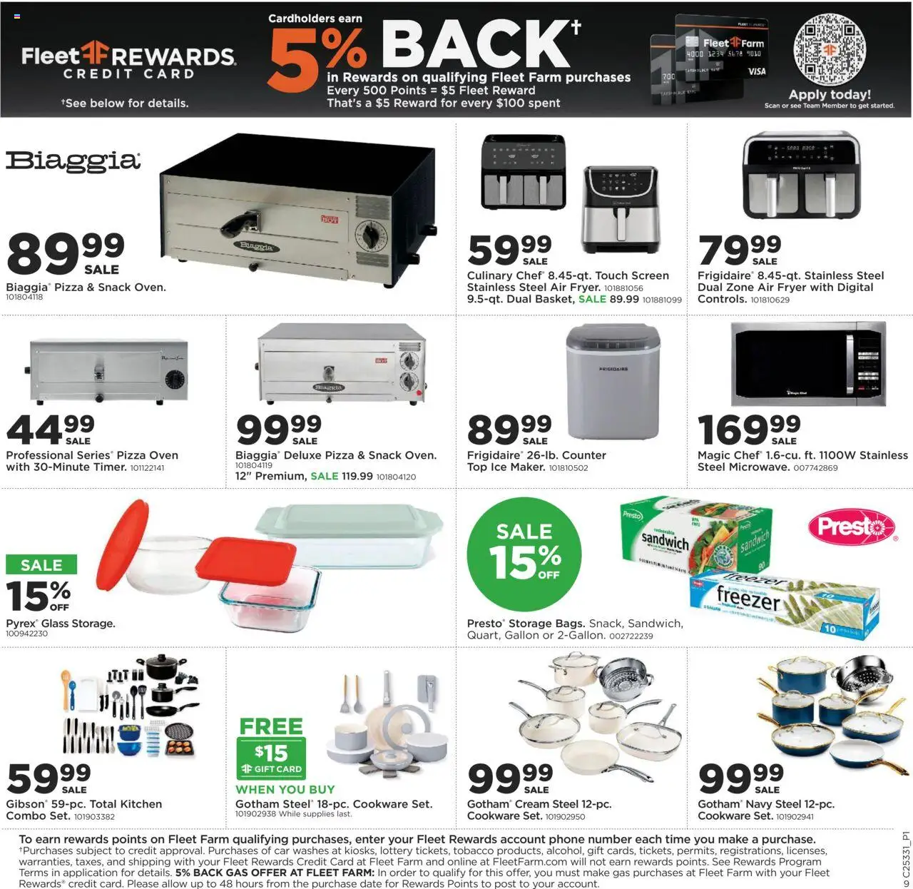 Mills Fleet Farm Weekly Ad - valid from 14.08.2025 | Page: 11 | Products: Fryer, Pizza, Cream, Oven