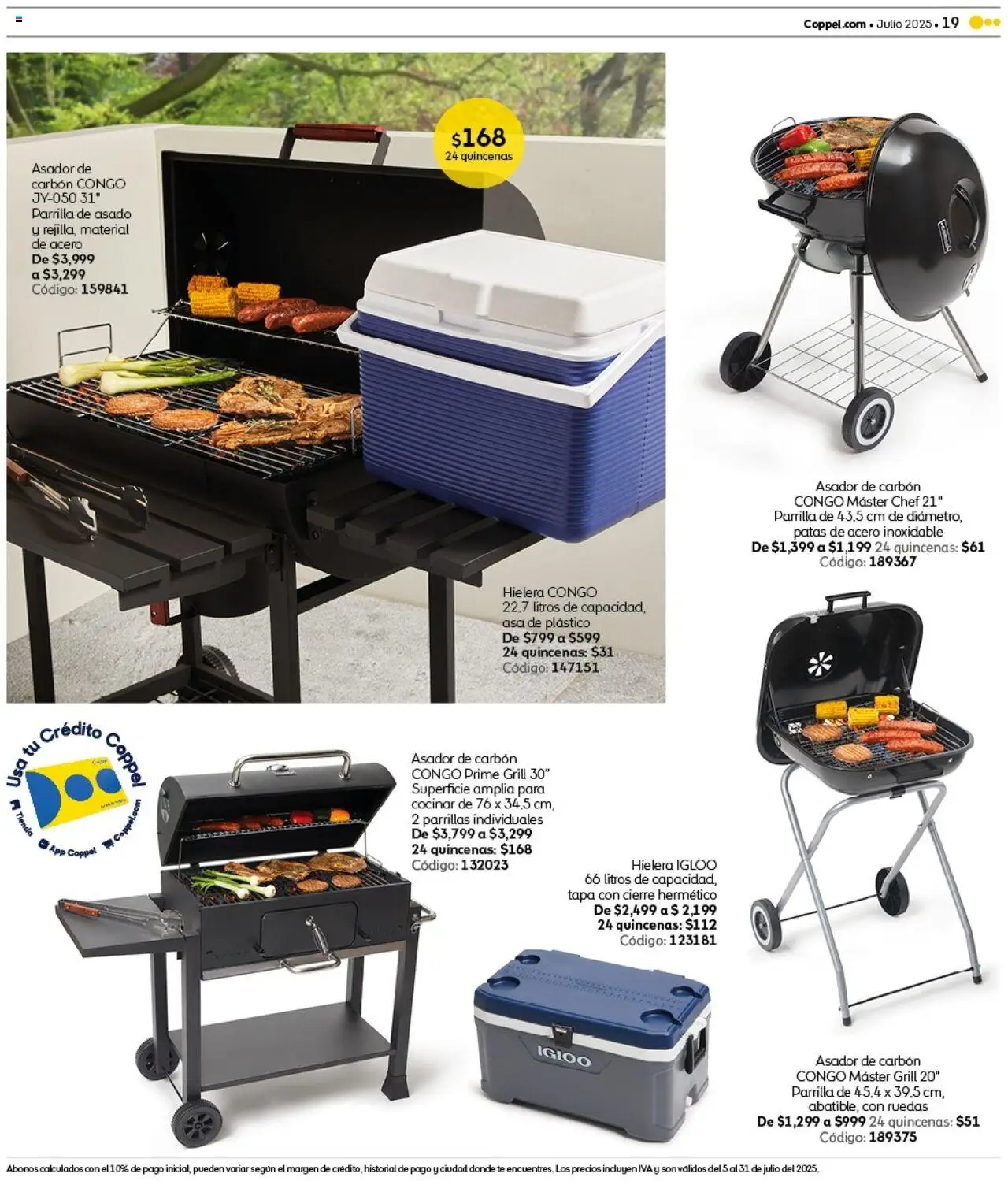 Nuevas ofertas de Coppel válidas en toda la República Mexicana desde el 05.07.2025. ¡Encuentra las mejores ofertas en Coppel catálogo Rebajas! | Página: 19 | Productos: Hielera, Parrilla, Té