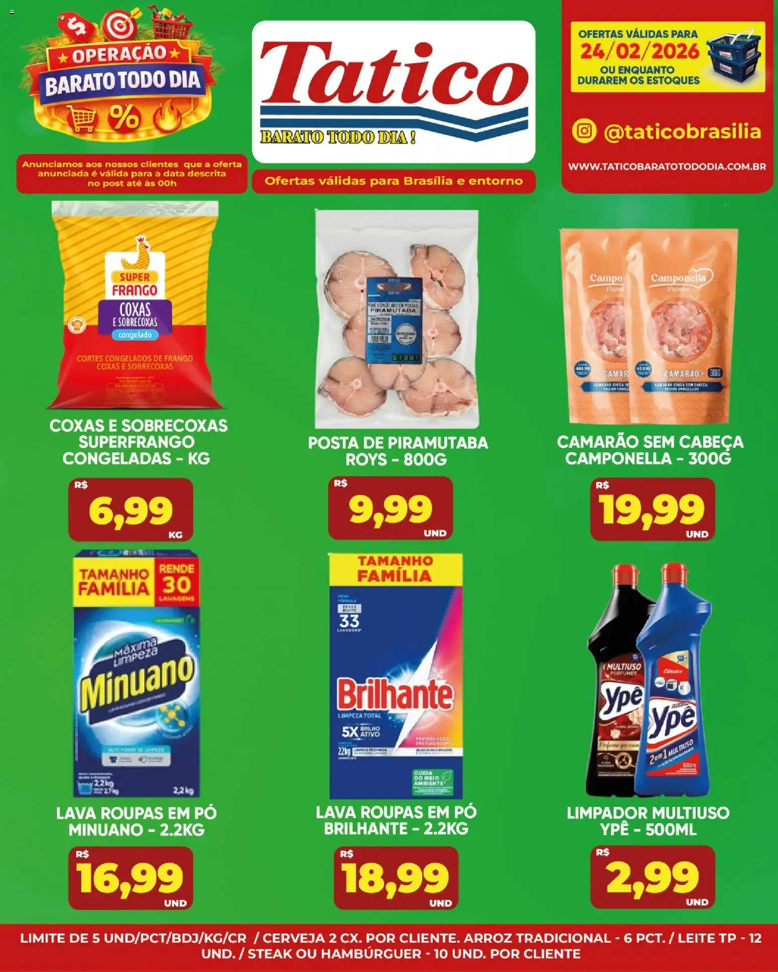 Tatico Folheto - válido de 25.02.2026 | Página: 25 | Produtos: Leite, Cerveja, Roupas, Hambúrguer