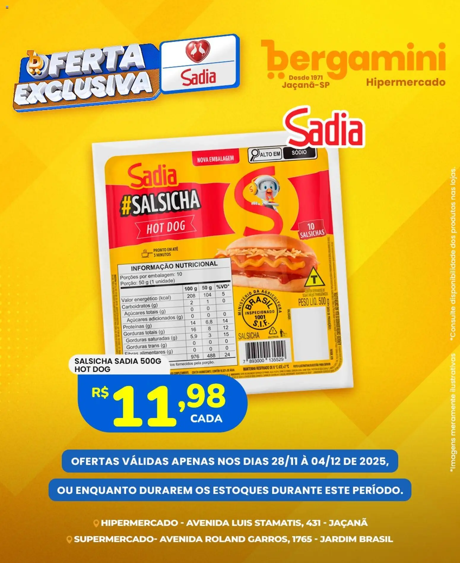 Supermercado Bergamini Folheto - válido de 28.11.2025 | Página: 5 | Produtos: Energético, Salsicha