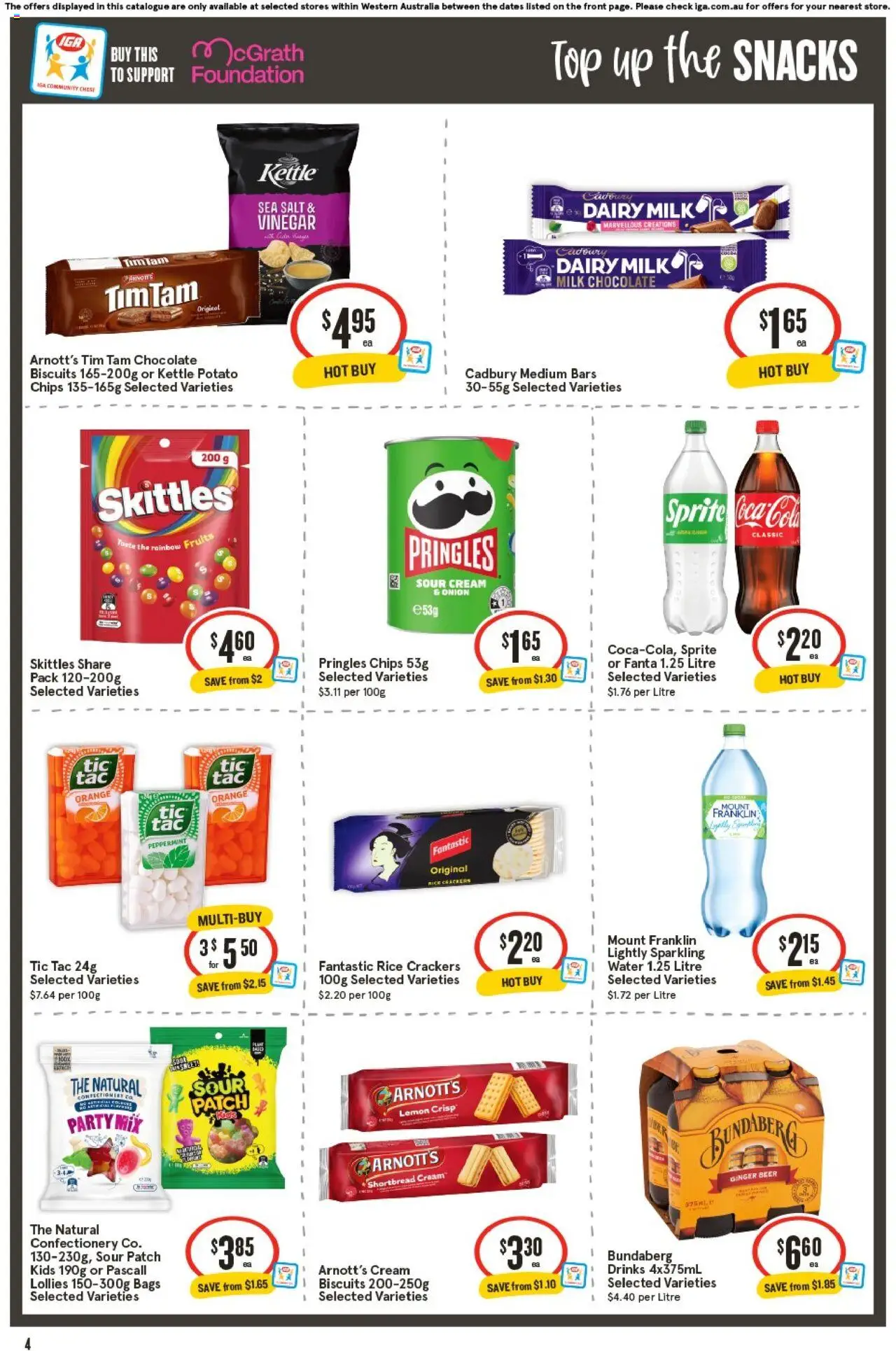IGA catalogue - valid from 24.09.2025 | Page: 5 | Products: Crackers, Rice, Sour cream, Biscuits