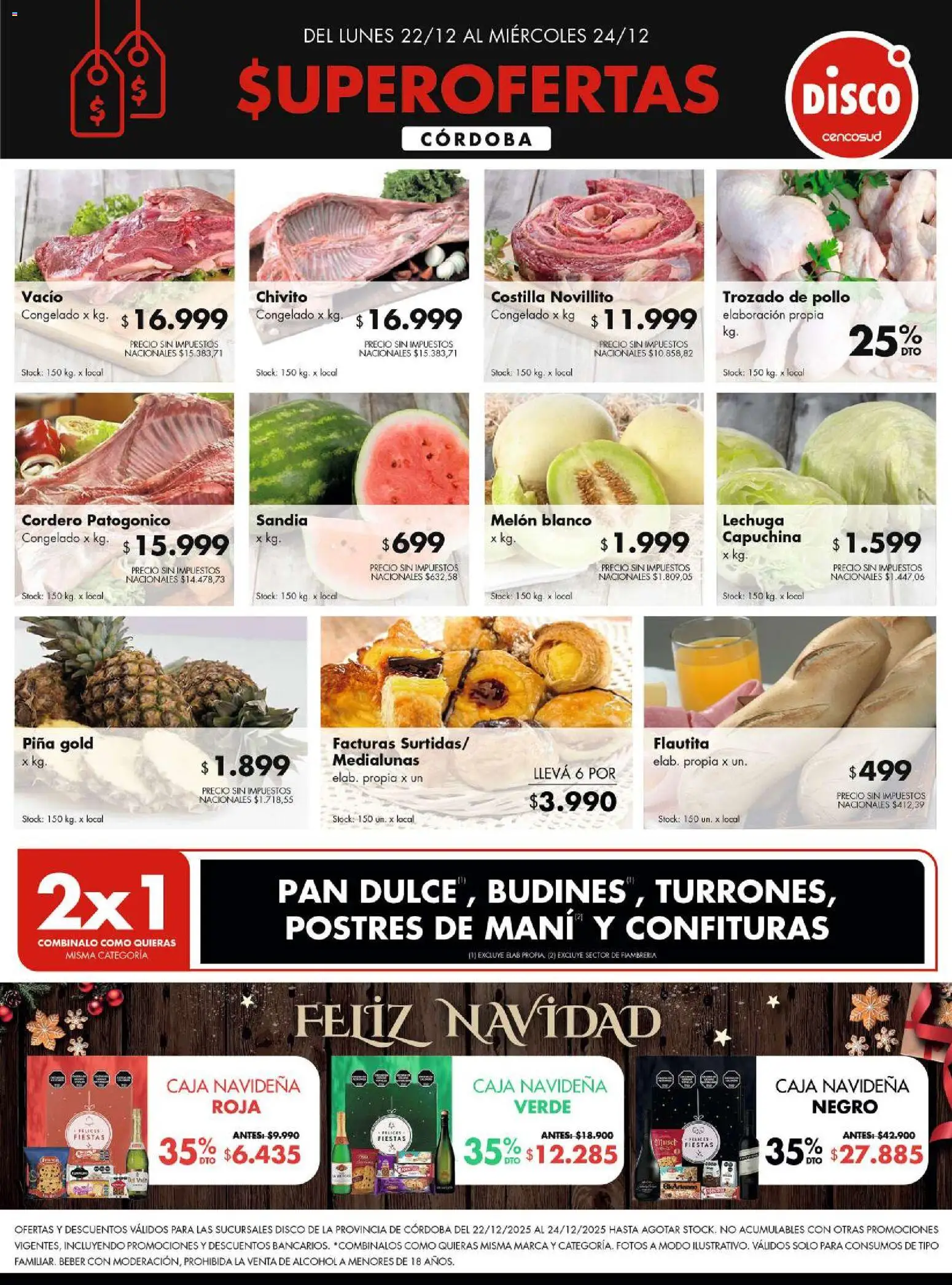 Disco - FERIA DE FRESCOS  │ válido desde el 22.12.2025 | Página: 1 | Productos: Disco, Sandía, Melón, Piña