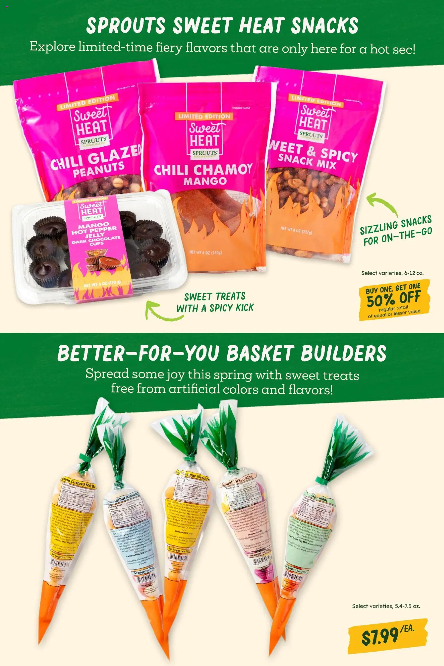 Sprouts Monthly Ad - valid from 25.02.2026 | Page: 6 | Products: Carrot, Pepper, Mango, Weight