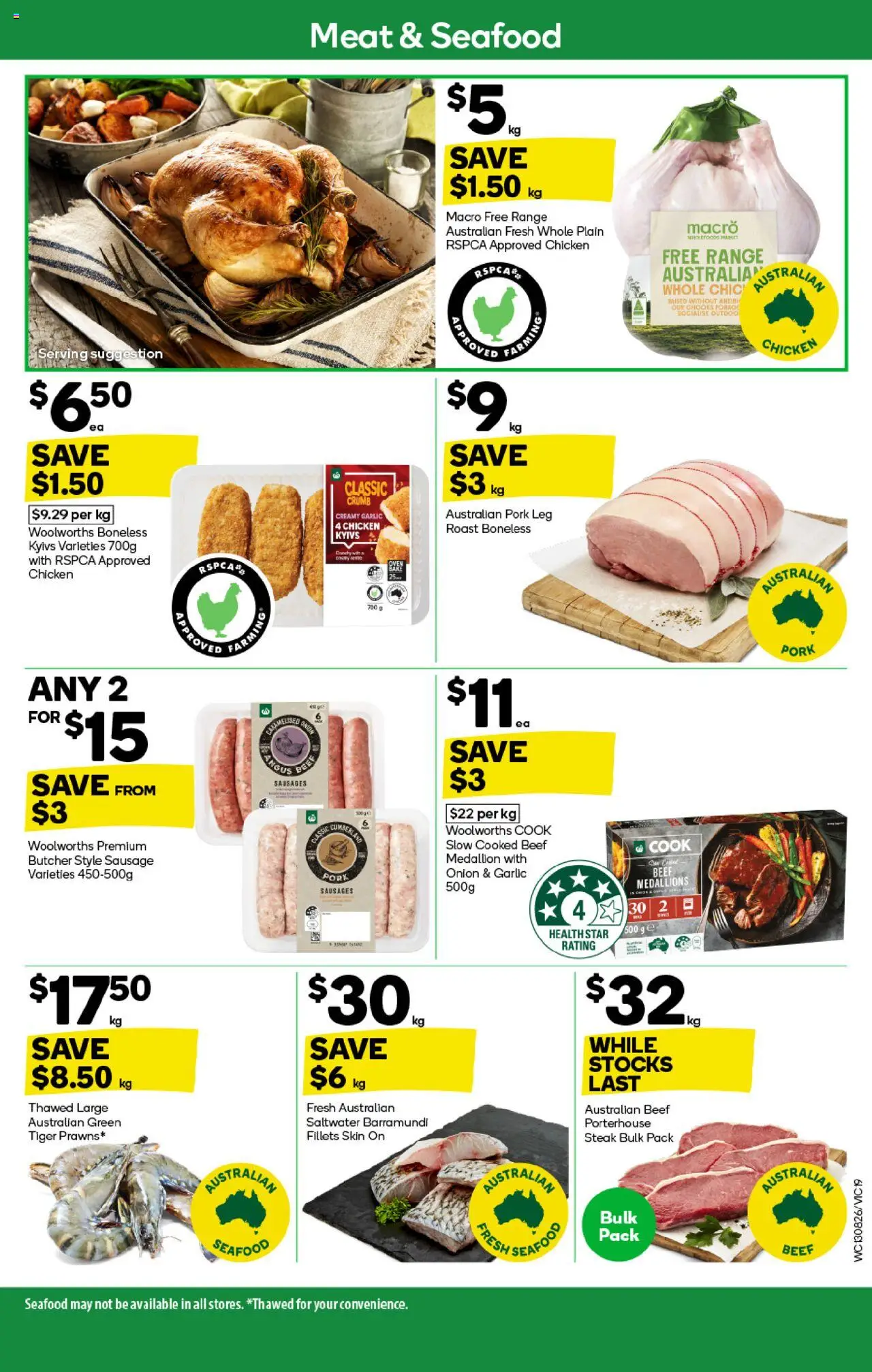 Woolworths catalogue - valid from 13.08.2025 | Page: 19 | Products: Chicken, Beef, Steak, Seafood