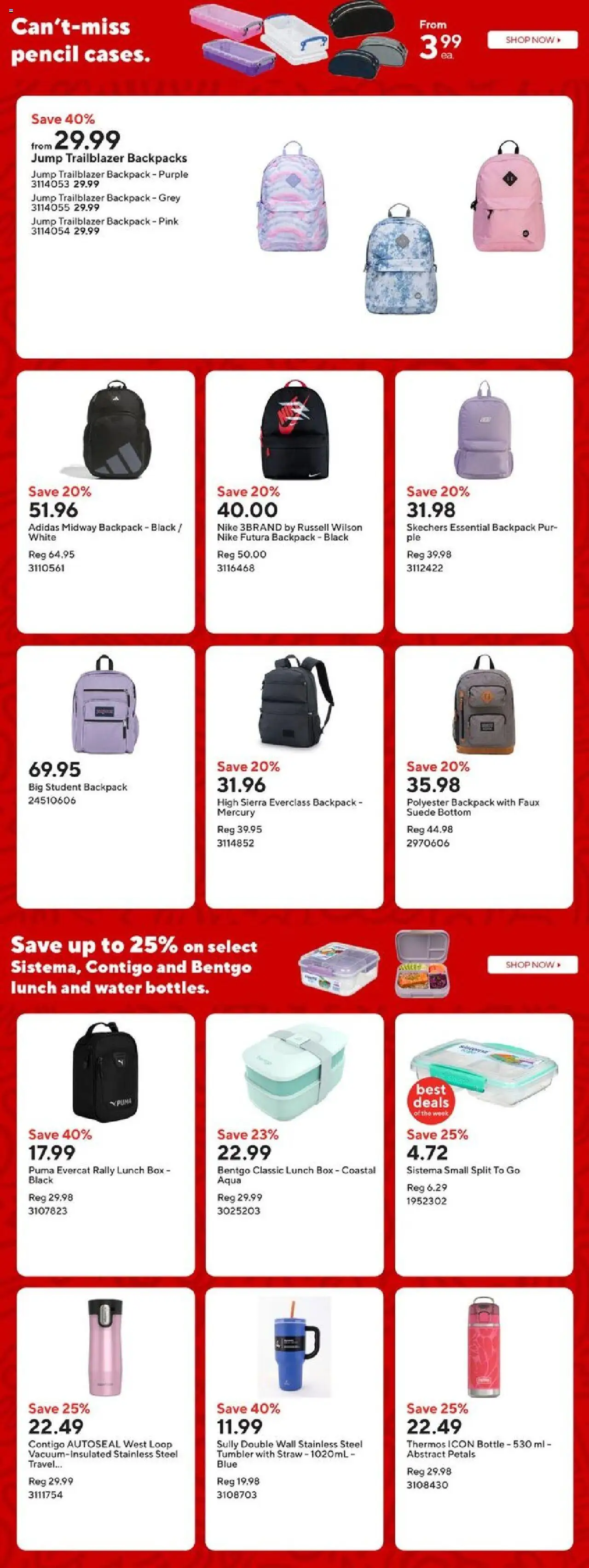 Staples flyer valid from 22.08.2025 | Page: 14 | Products: Backpack, Box