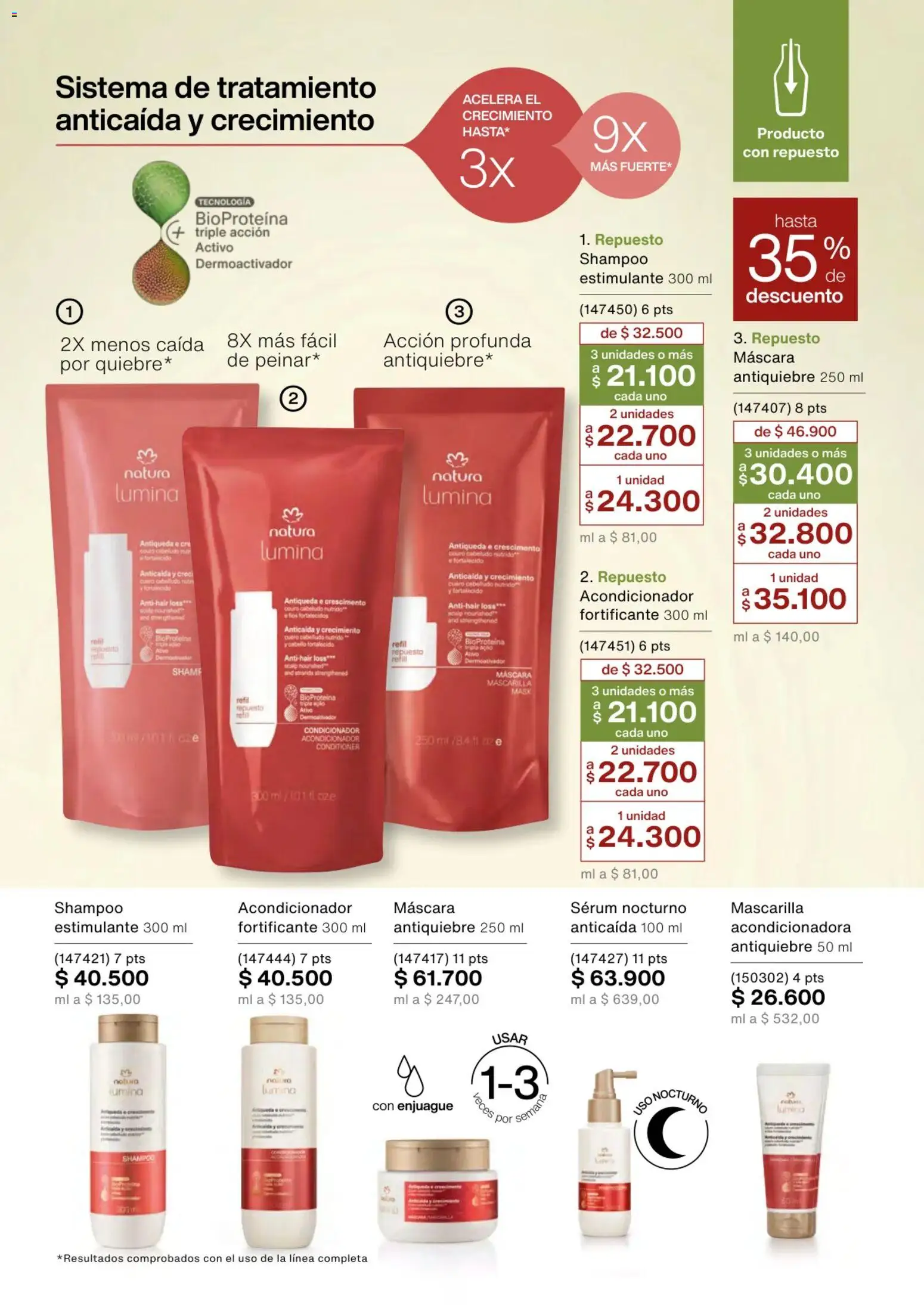 Natura revista - valida desde el 02.01.2026 | Página: 130 | Productos: Serum, Shampoo, Mascarilla, Acondicionador