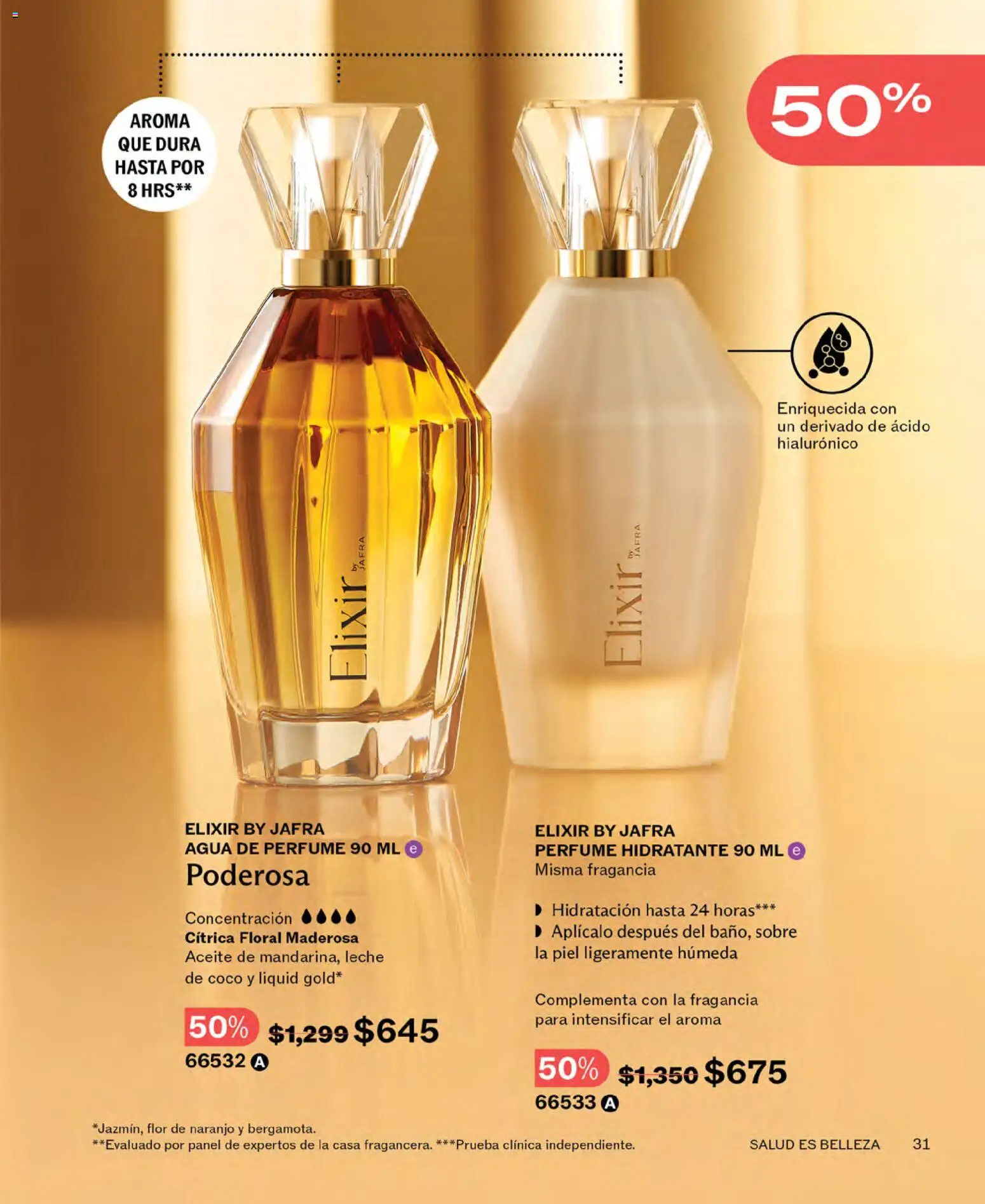 Nuevas ofertas de JAFRA válidas en toda la República Mexicana desde el 01.11.2025. ¡Encuentra las mejores ofertas en JAFRA catálogo! | Página: 31 | Productos: Agua, Aceite, Perfume, Sobre