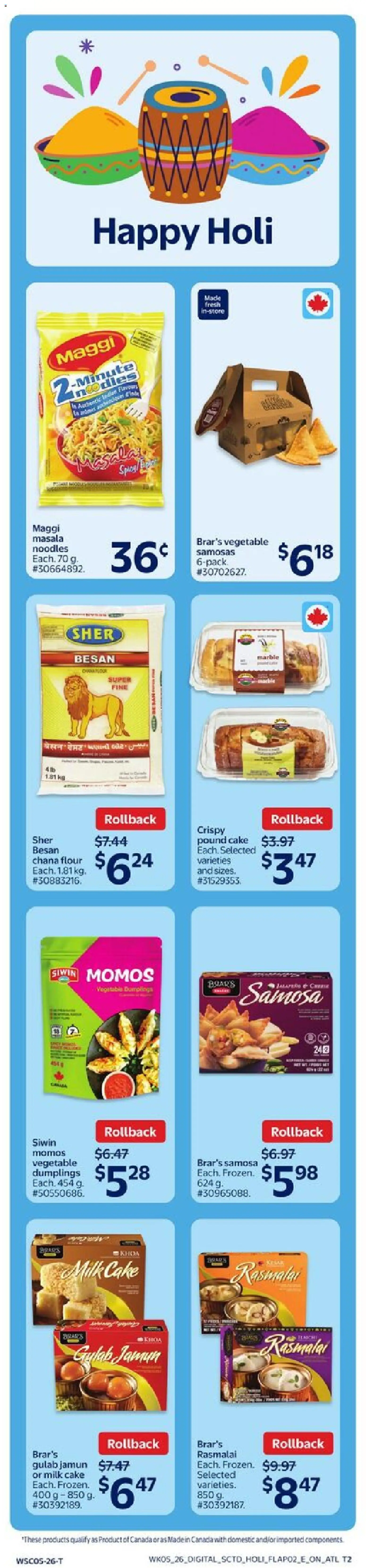 Walmart flyer valid from 26.02.2026 | Page: 9 | Products: Noodles, Milk