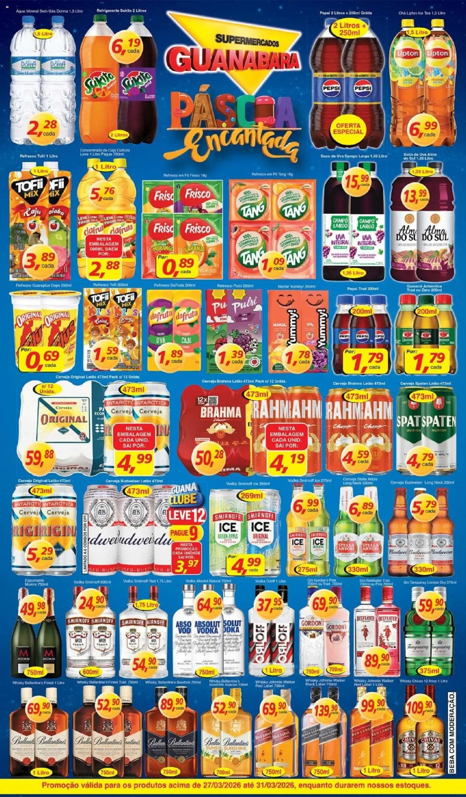 Supermercados Guanabara Folheto - válido de 27.03.2026 | Página: 4 | Produtos: Caju, Frisco, Guaraná, Água mineral