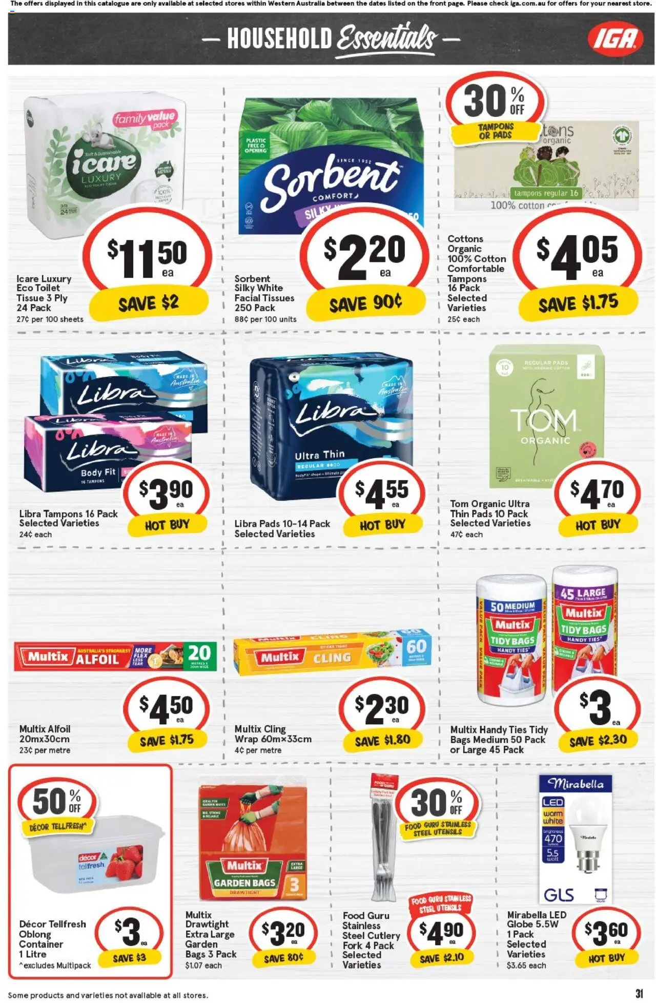 IGA catalogue - valid from 15.10.2025 | Page: 34 | Products: Cutlery, Decor, Toilet, Utensils